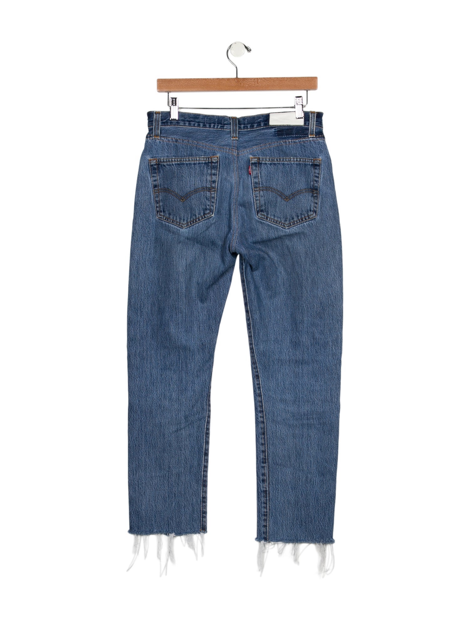 Re/Done X Levis Mid-Rise Straight Leg Jeans