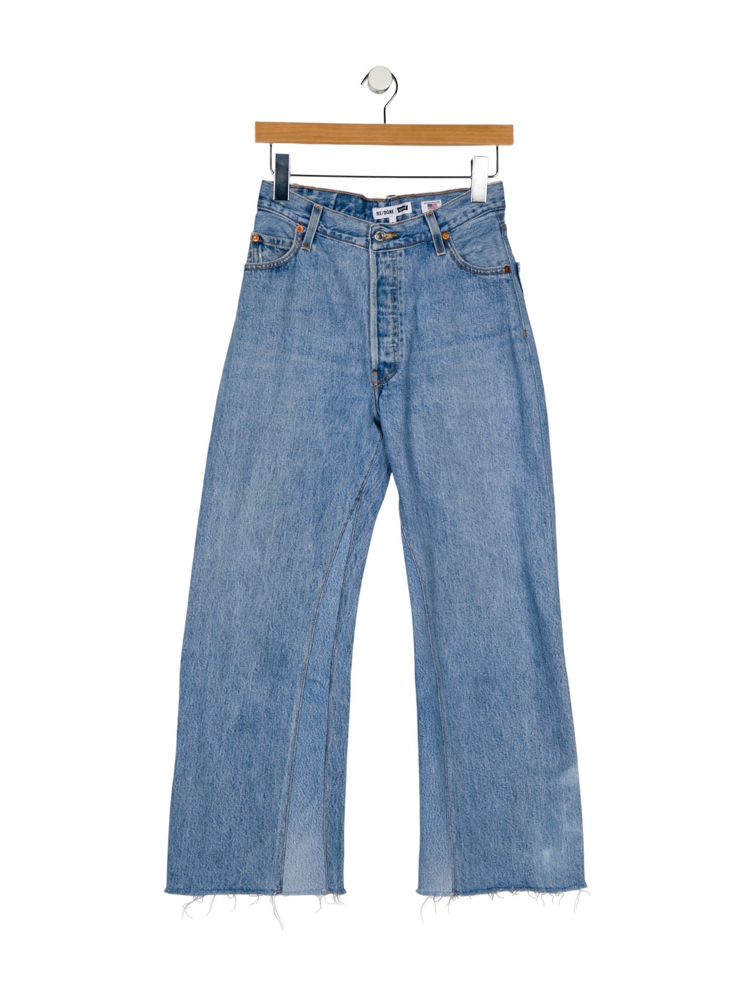 Re/Done X Levis Mid-Rise Wide Leg Jeans