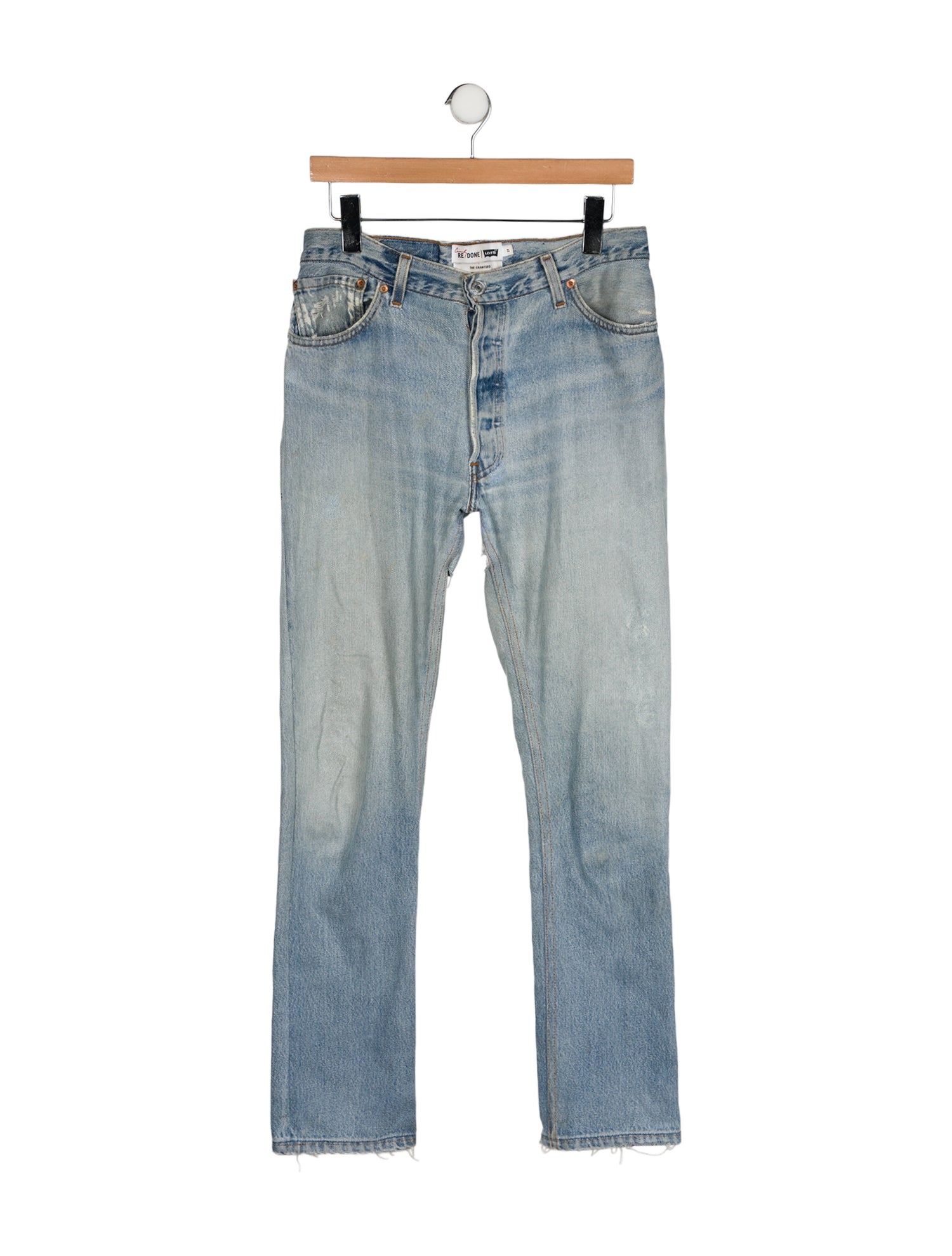Re/Done X Levis Mid-Rise Straight Leg Jeans