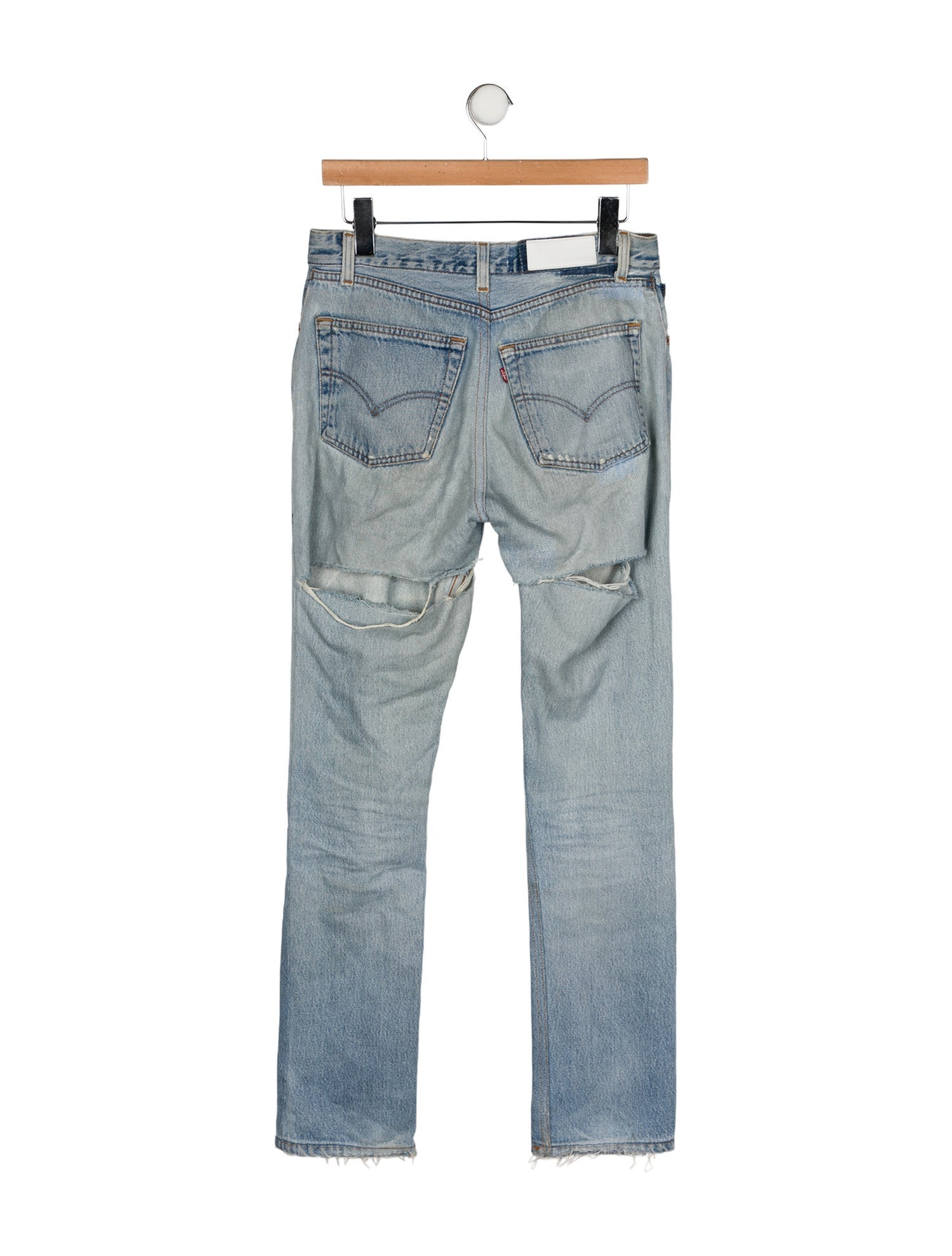 Re/Done X Levis Mid-Rise Straight Leg Jeans