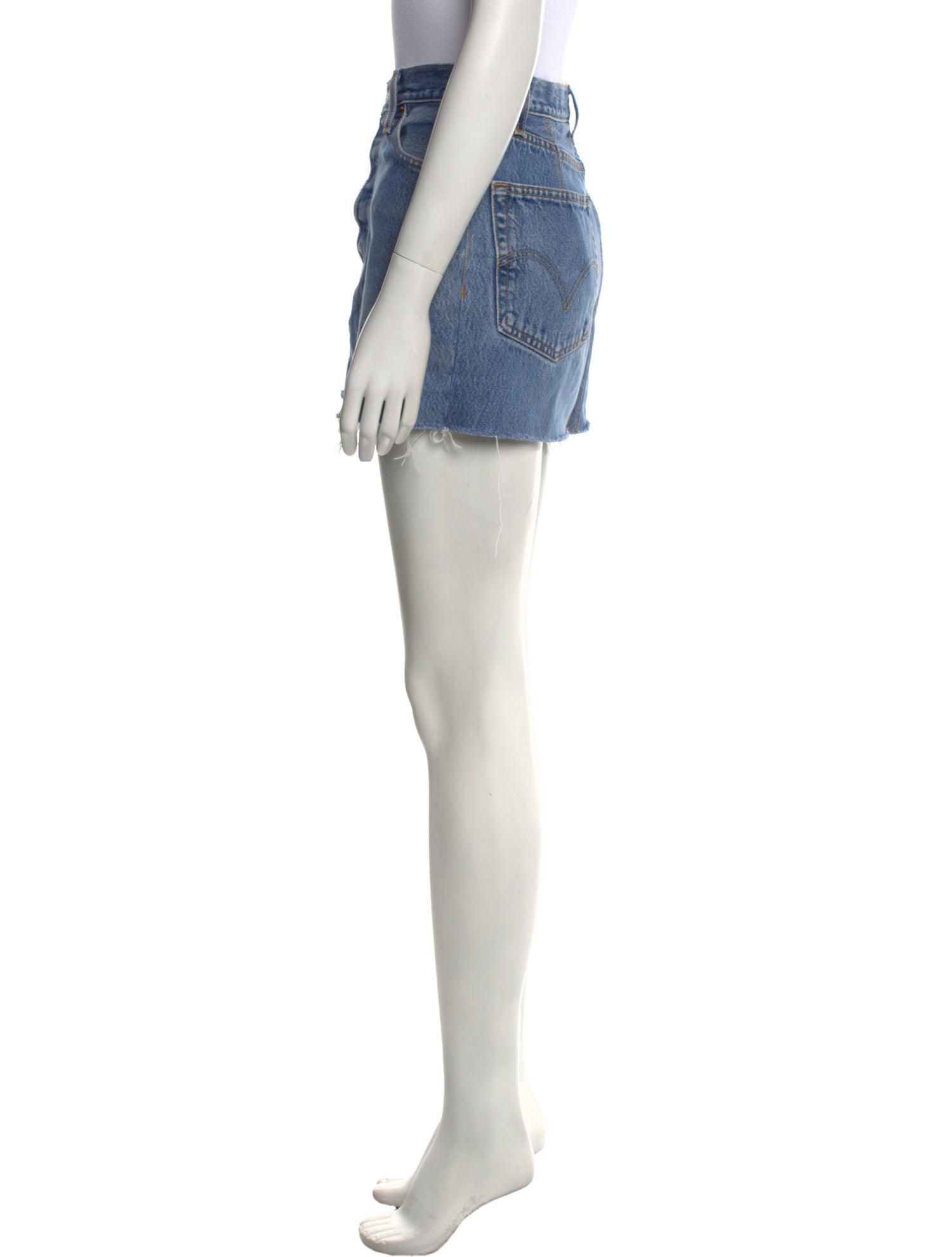 Re/Done X Levis Distressed Accents Mini Skirt