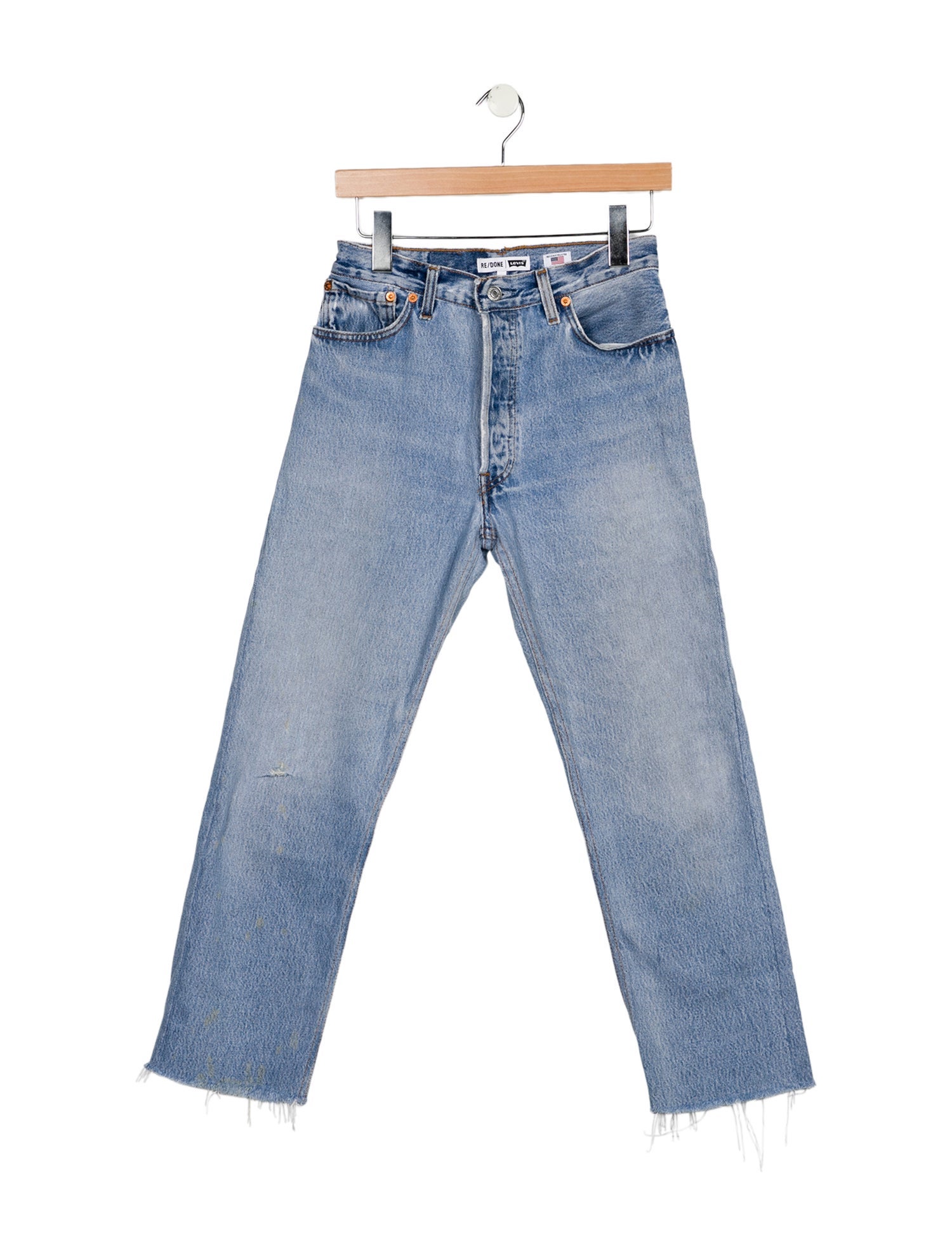 Re/Done X Levis Mid-Rise Straight Leg Jeans