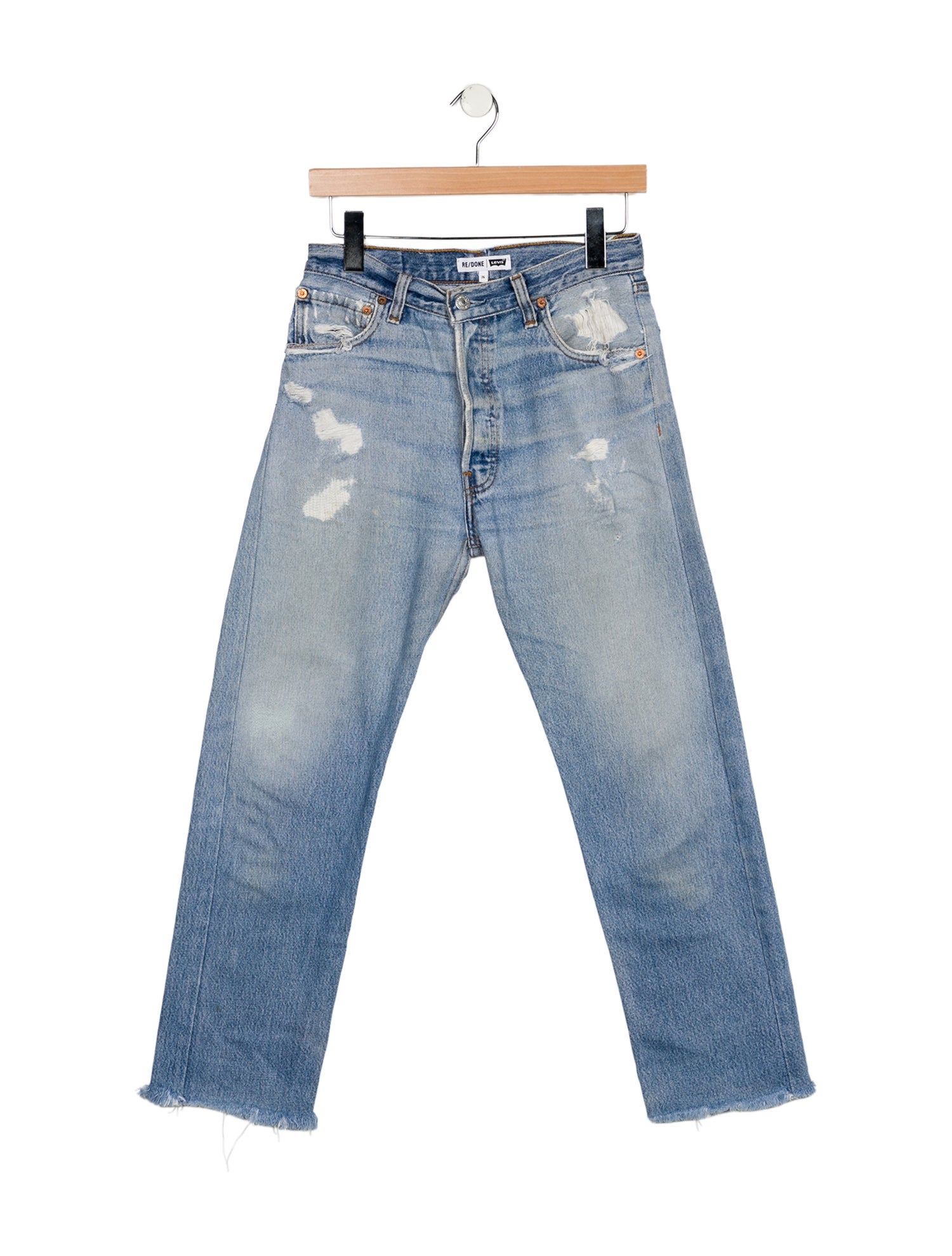Re/Done X Levis Mid-Rise Straight Leg Jeans