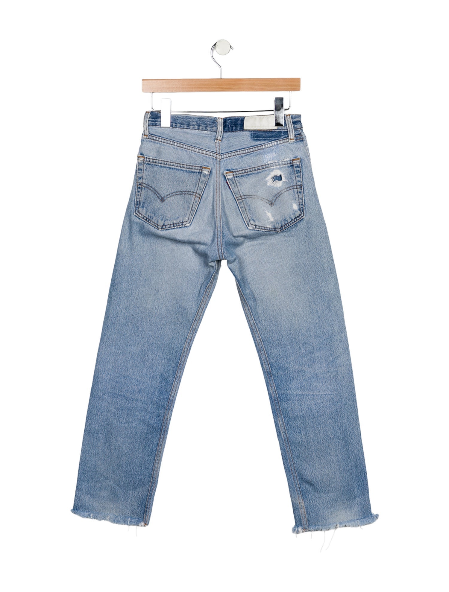 Re/Done X Levis Mid-Rise Straight Leg Jeans