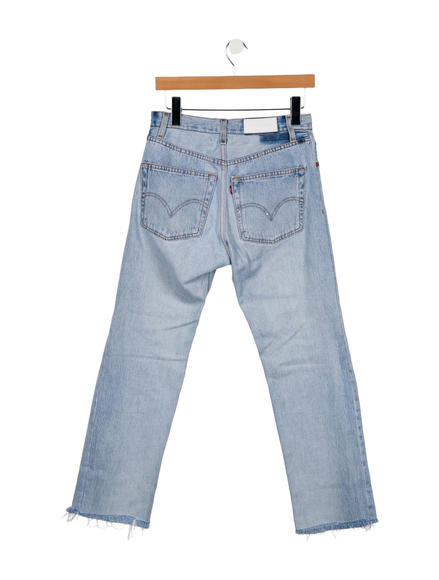Re/Done X Levis Mid-Rise Straight Leg Jeans