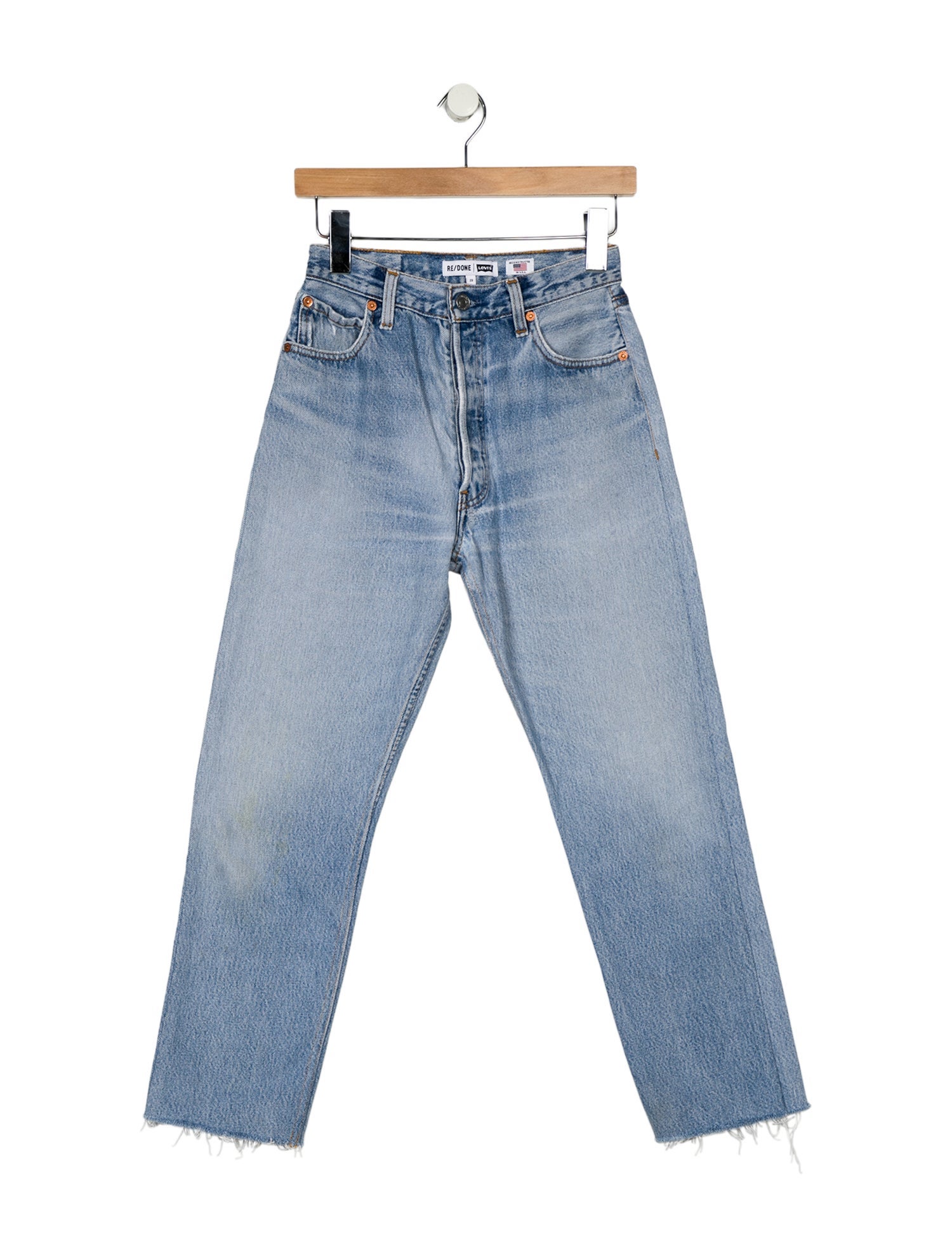 Re/Done X Levis Mid-Rise Straight Leg Jeans