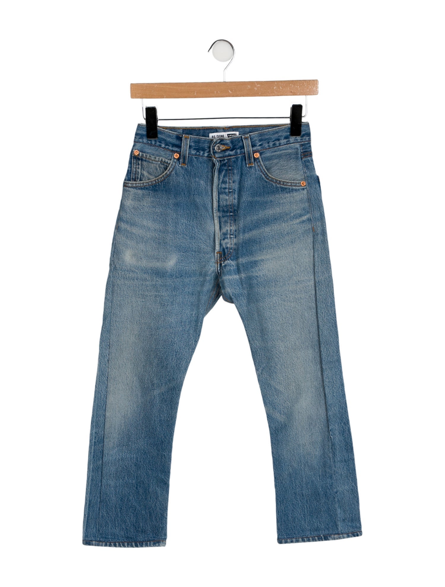 Re/Done X Levis Mid-Rise Straight Leg Jeans