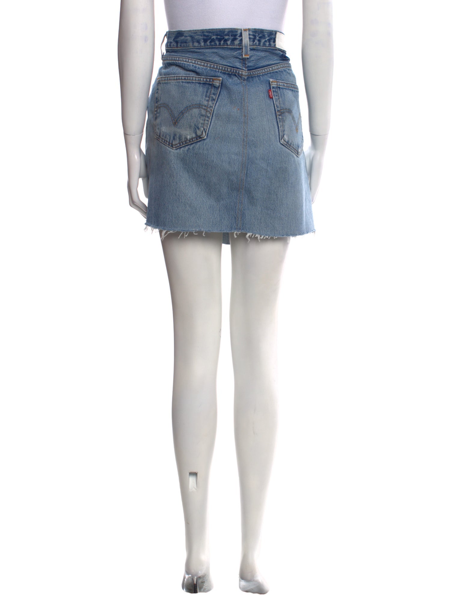 Re/Done X Levis Distressed Accents Mini Skirt