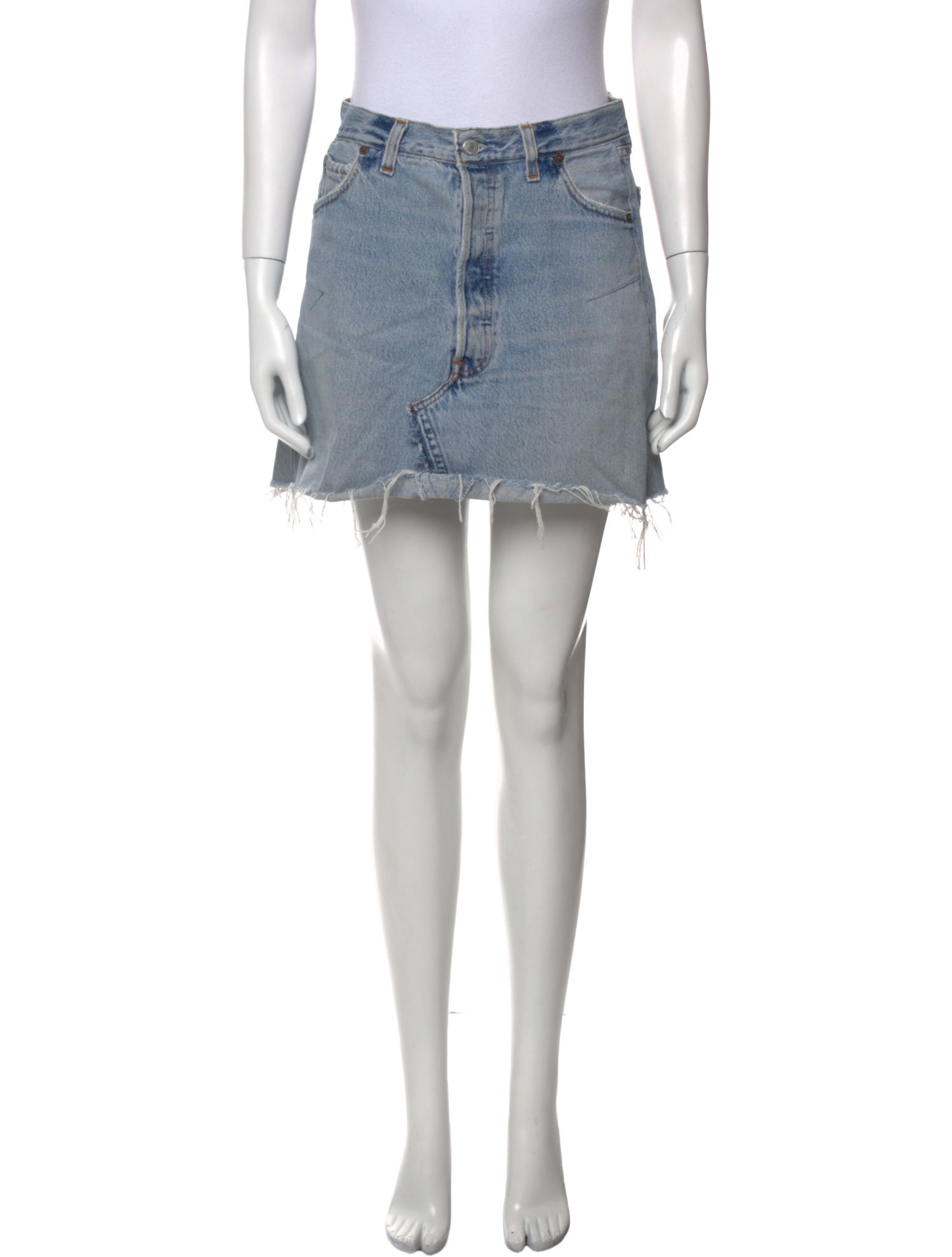Re/Done X Levis Distressed Accents Mini Skirt