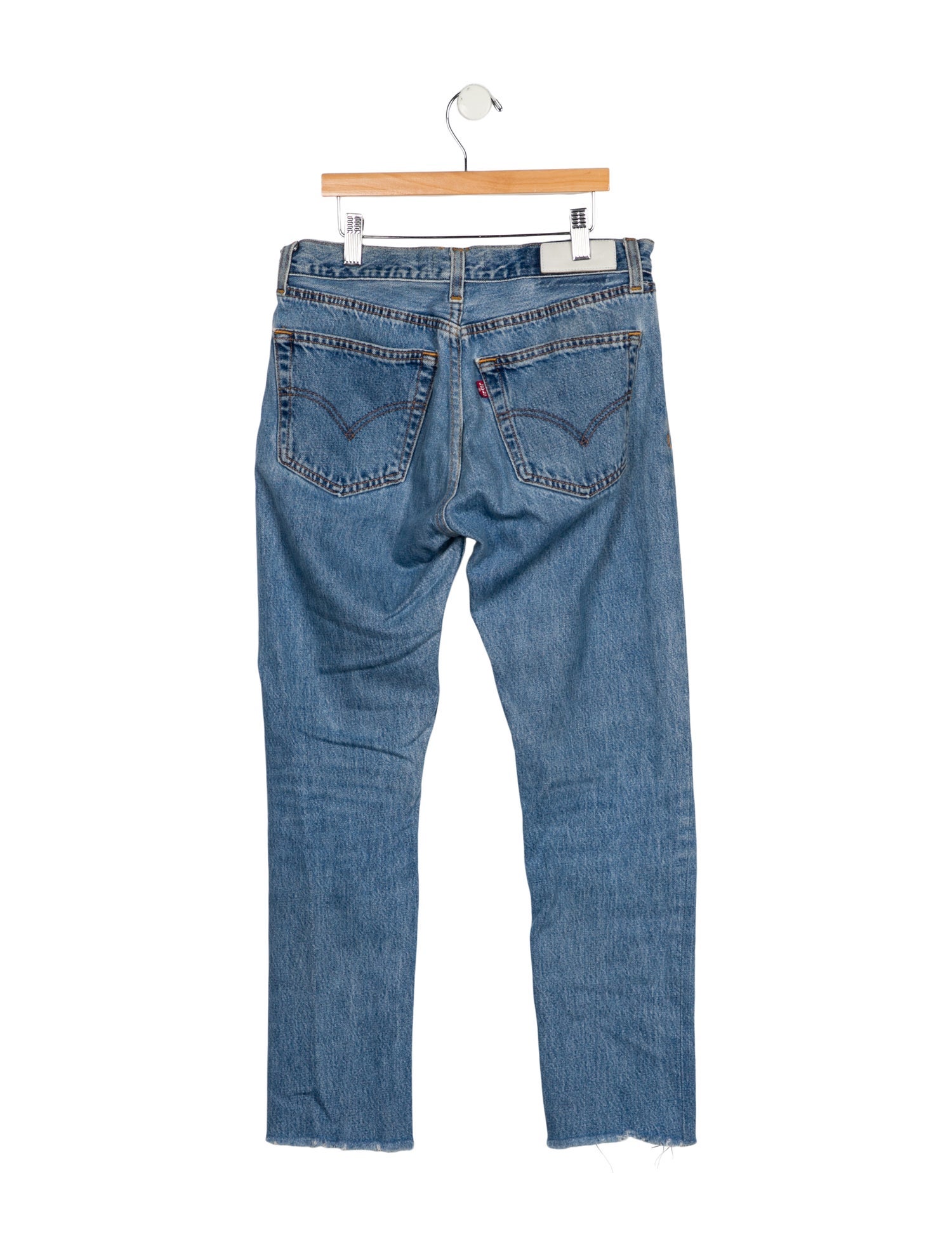 Re/Done X Levis Mid-Rise Straight Leg Jeans
