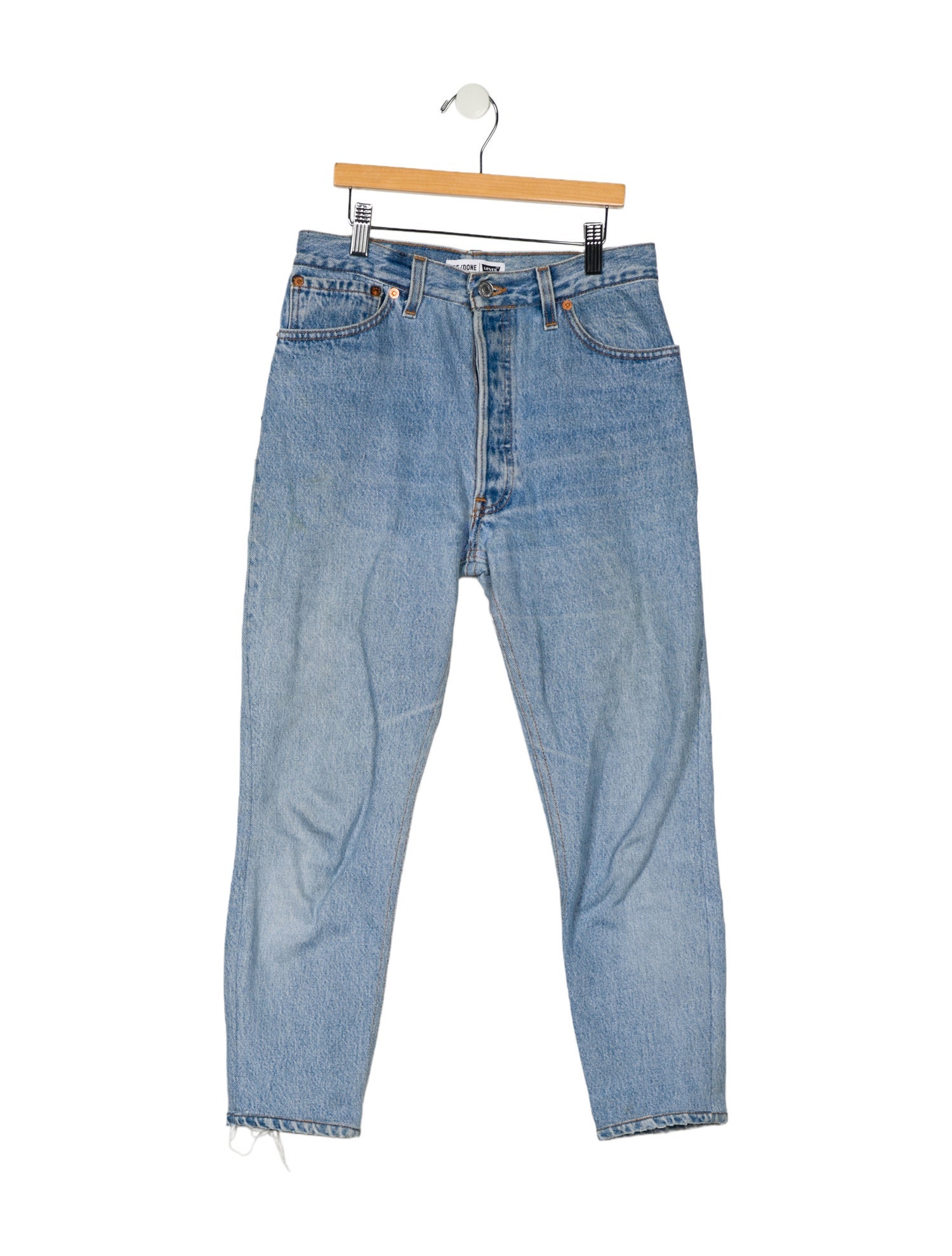 Re/Done X Levis Mid-Rise Straight Leg Jeans
