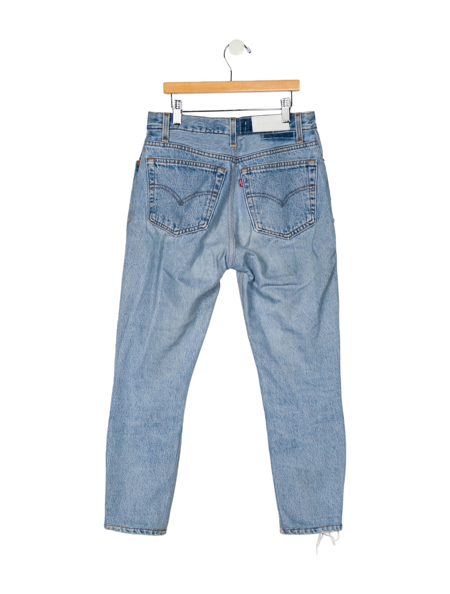Re/Done X Levis Mid-Rise Straight Leg Jeans