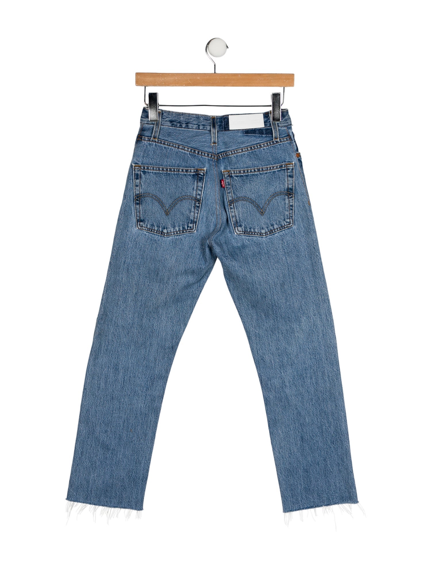 Re/Done X Levis Mid-Rise Straight Leg Jeans