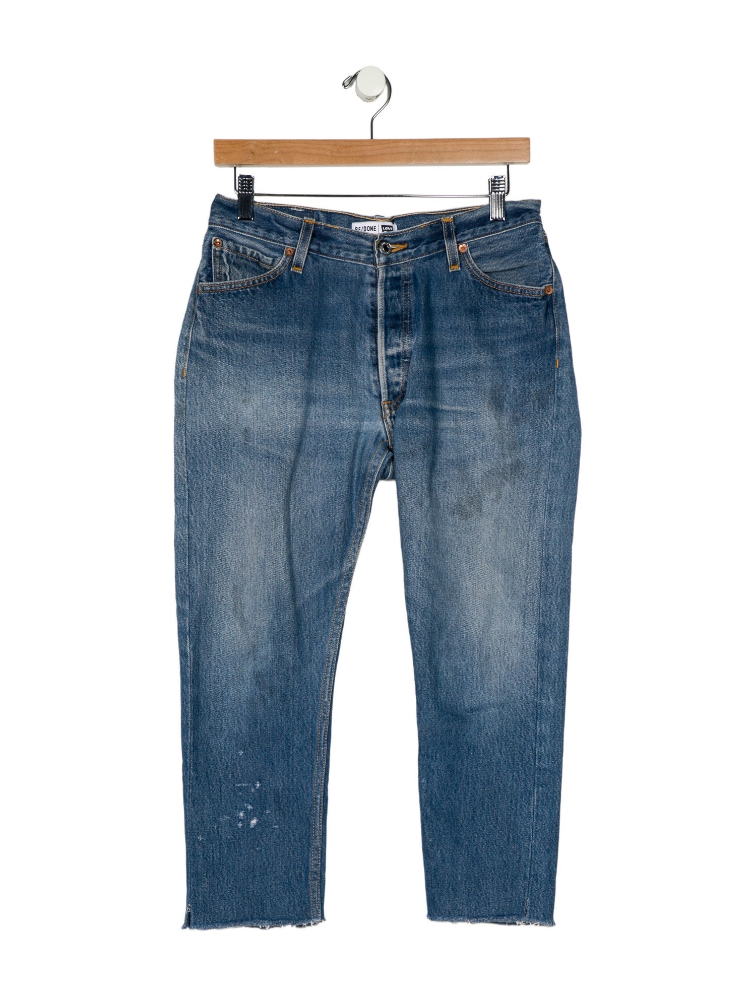 Re/Done X Levis Mid-Rise Straight Leg Jeans