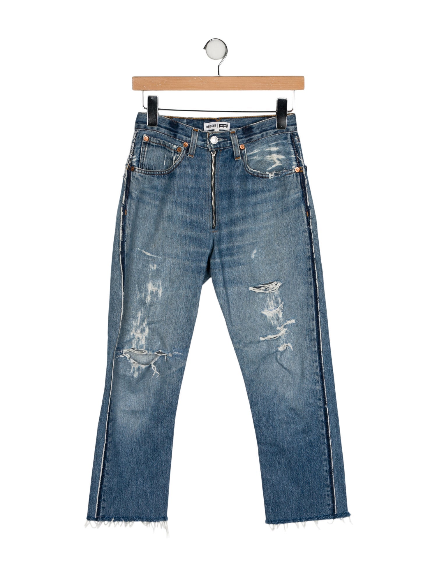 Re/Done X Levis High-Rise Straight Leg Jeans