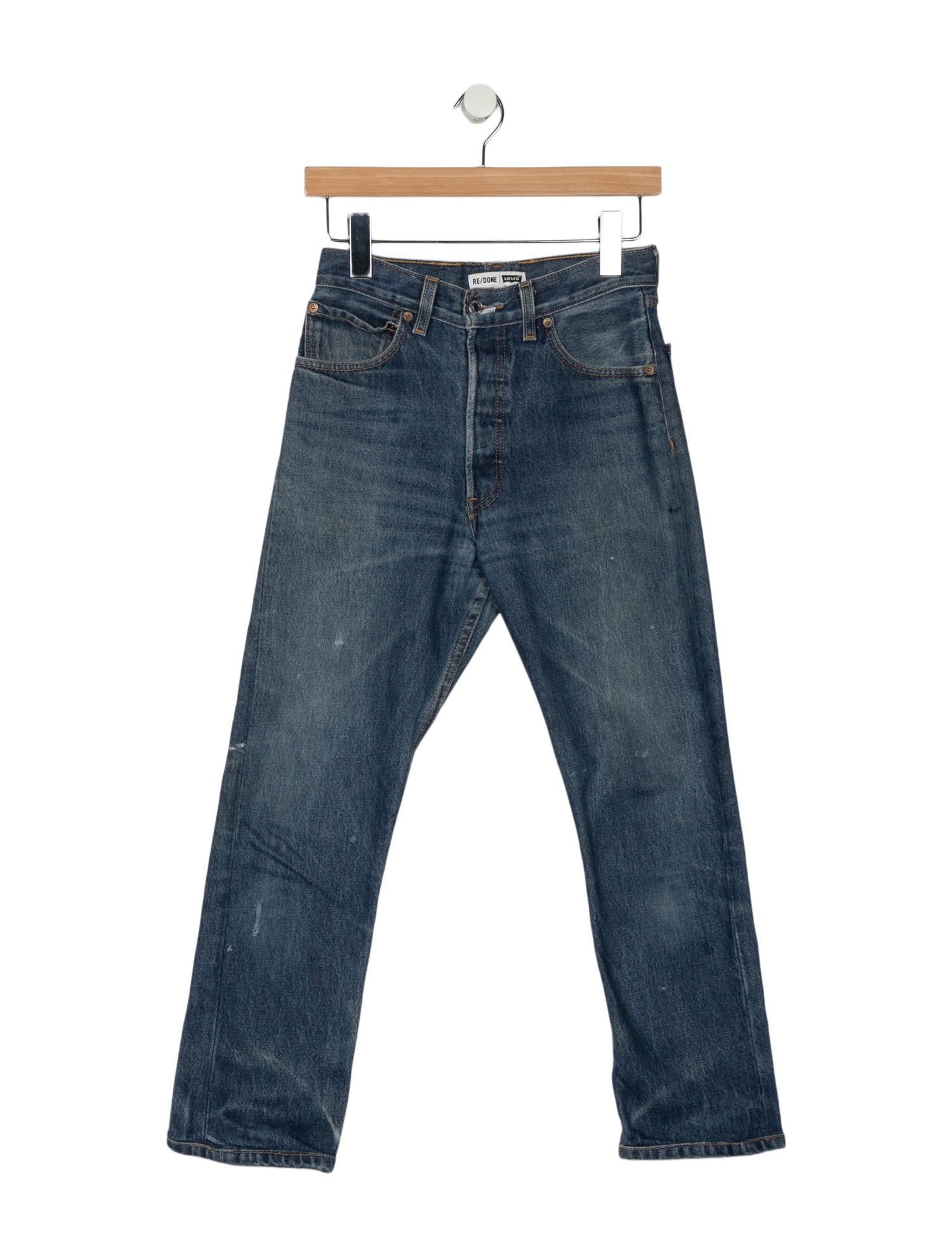 Re/Done X Levis Mid-Rise Straight Leg Jeans