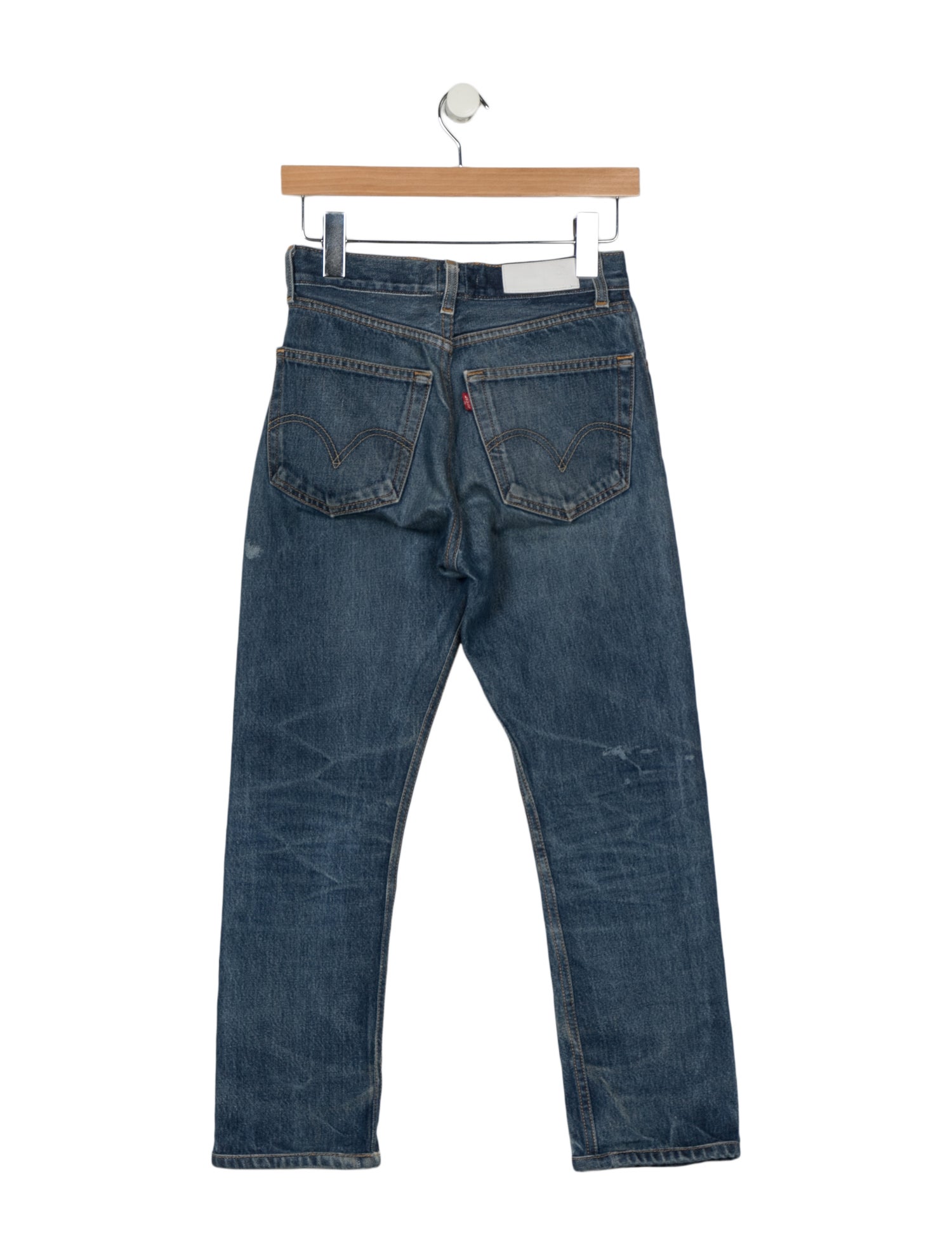 Re/Done X Levis Mid-Rise Straight Leg Jeans