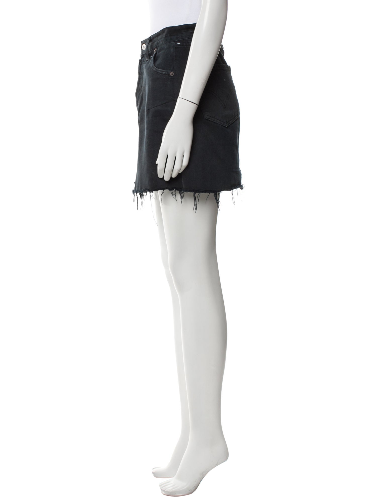 Re/Done X Levis Raw-Edge Trim Mini Skirt