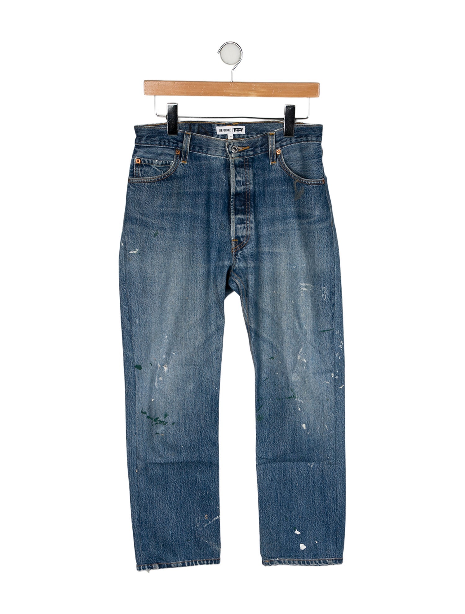 Re/Done X Levis Mid-Rise Straight Leg Jeans