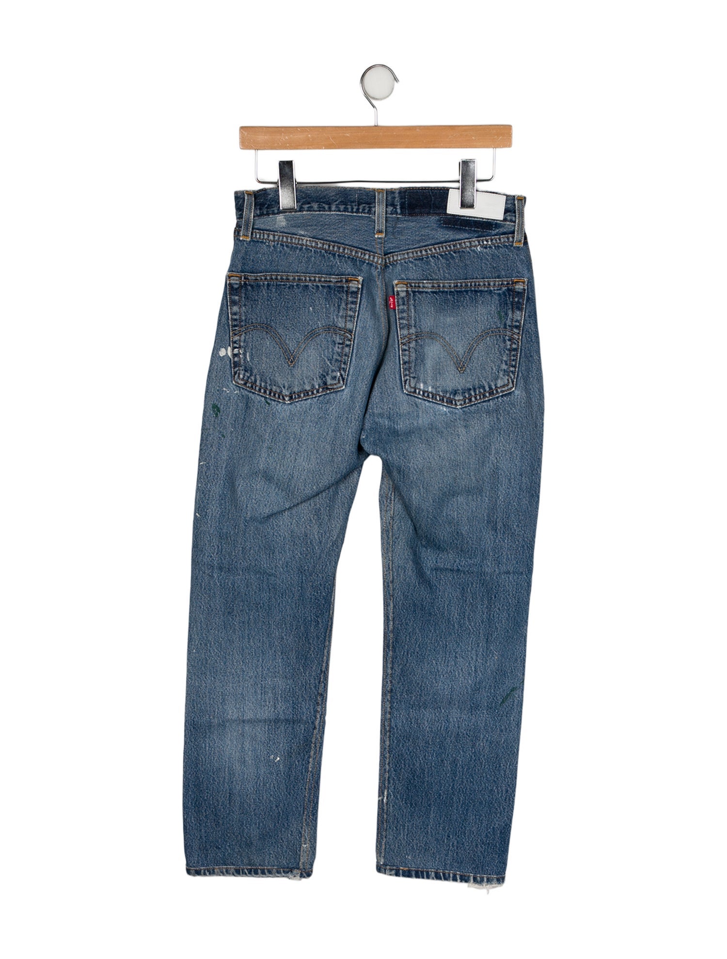 Re/Done X Levis Mid-Rise Straight Leg Jeans