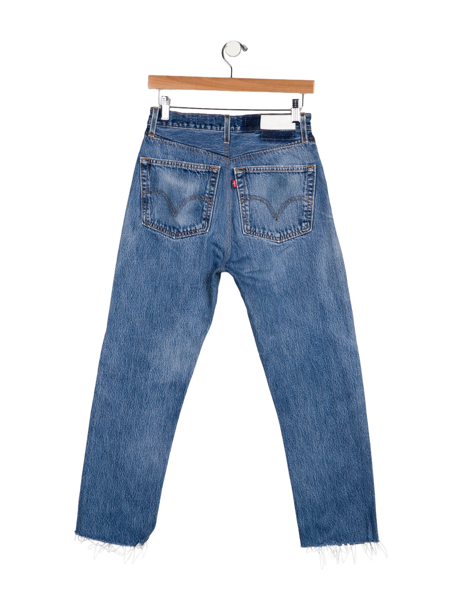 Re/Done X Levis Mid-Rise Straight Leg Jeans