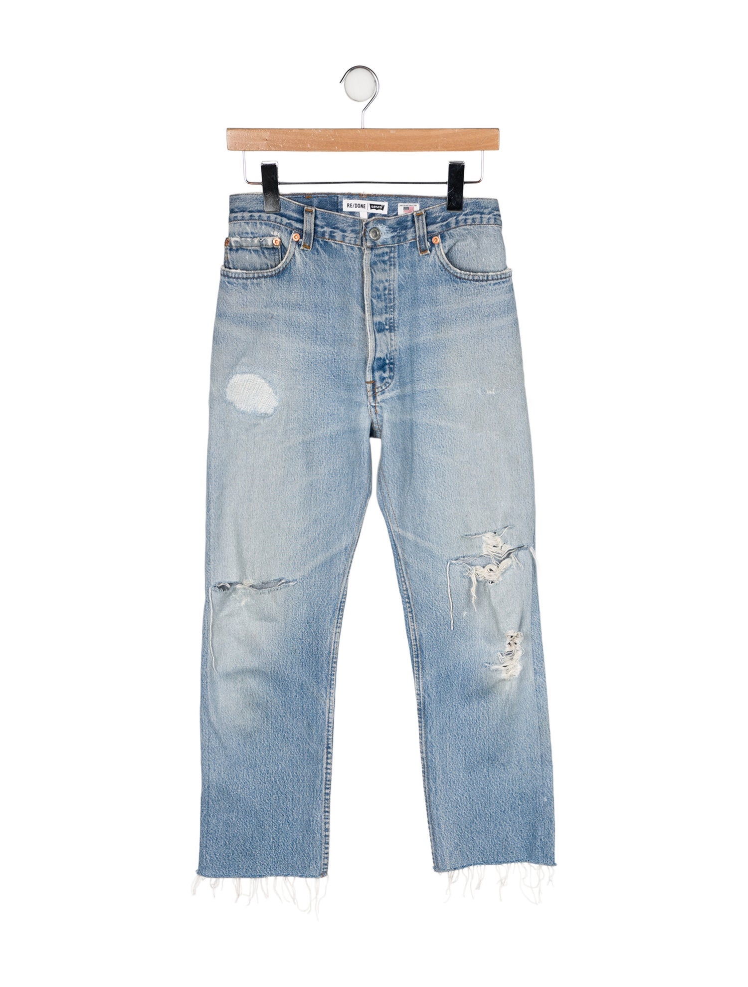Re/Done X Levis High-Rise Straight Leg Jeans