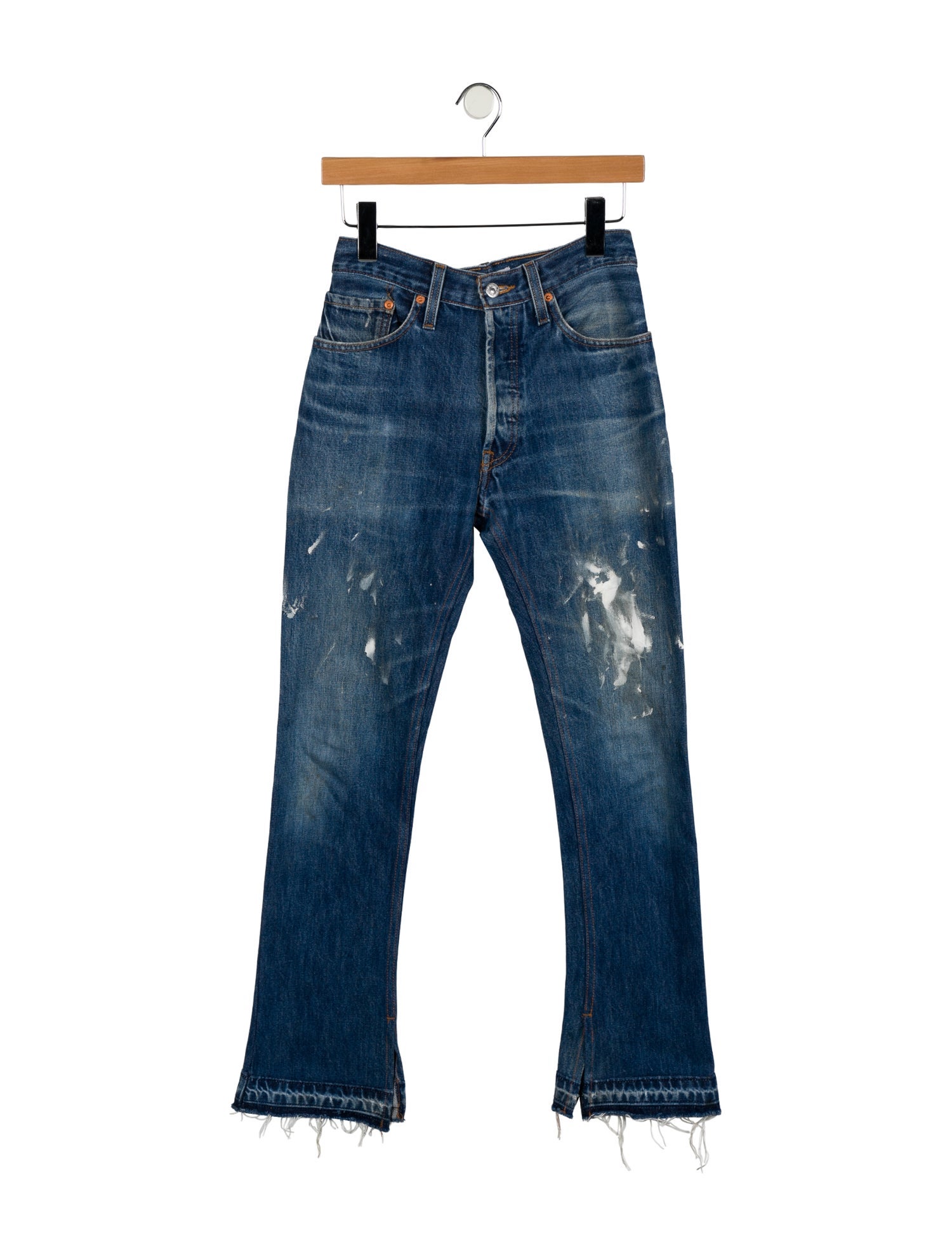 Re/Done X Levis Mid-Rise Straight Leg Jeans