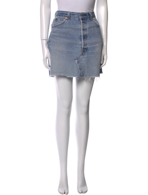 Re/Done X Levis Distressed Accents Mini Skirt
