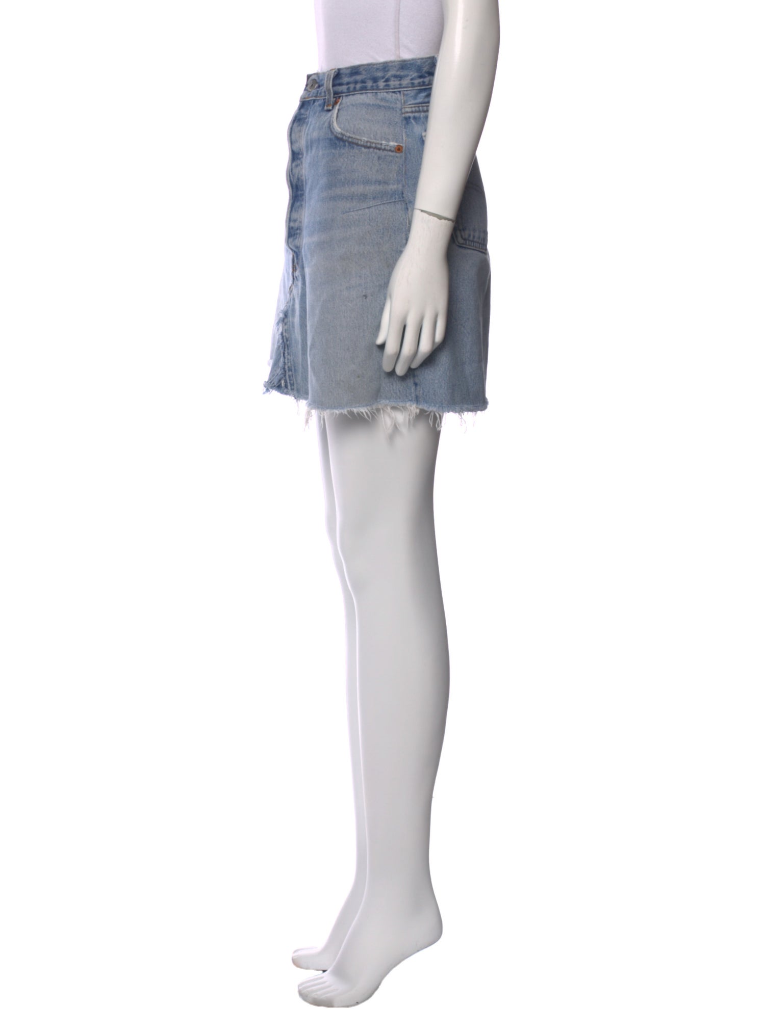 Re/Done X Levis Distressed Accents Mini Skirt