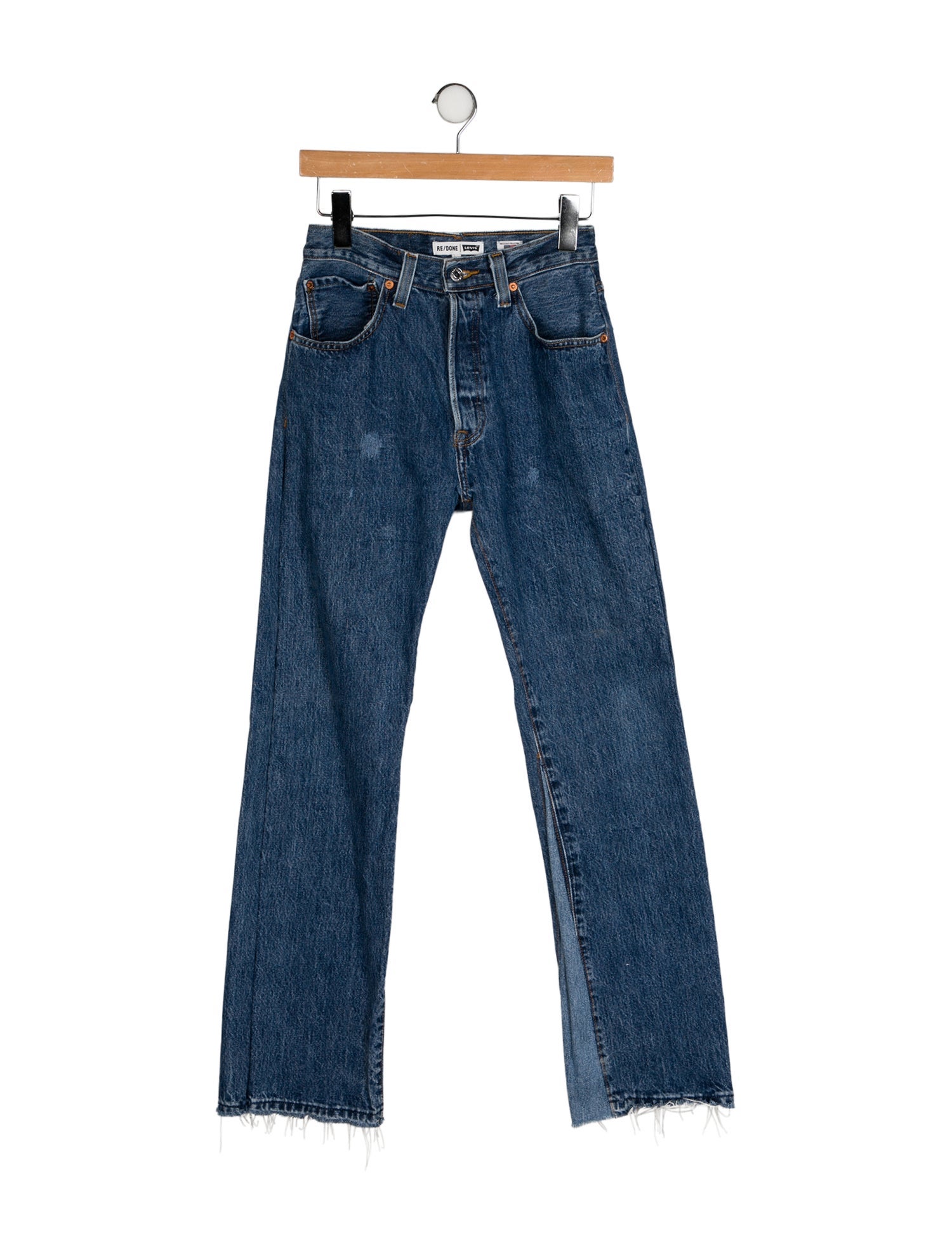 Re/Done X Levis Mid-Rise Straight Leg Jeans
