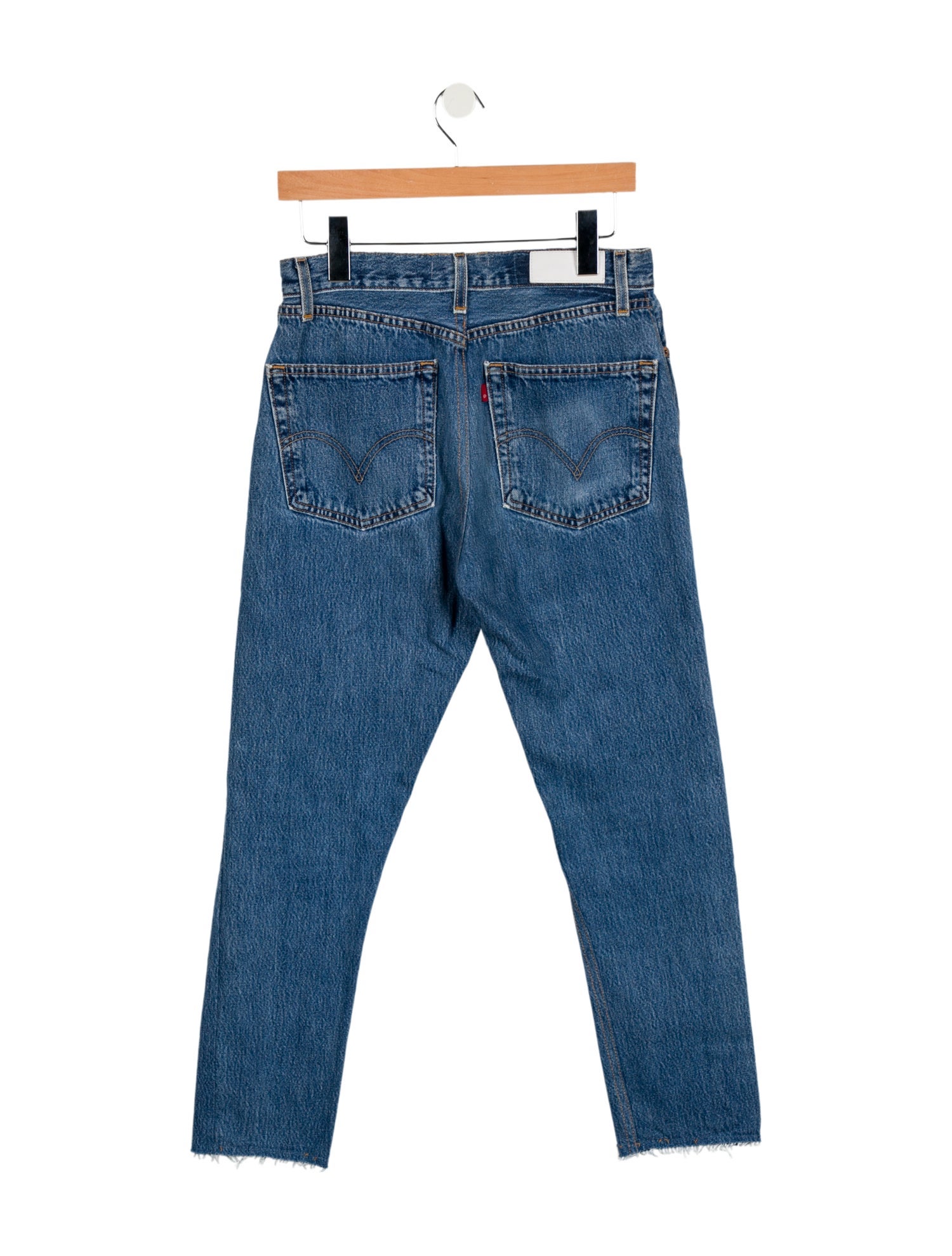 Re/Done X Levis Mid-Rise Straight Leg Jeans