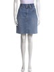 Re/Done X Levis Distressed Accents Knee-Length Skirt