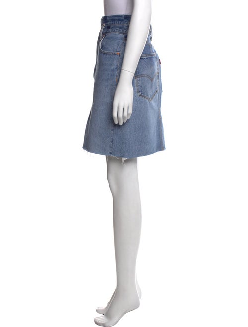 Re/Done X Levis Distressed Accents Knee-Length Skirt