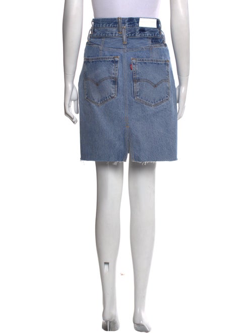 Re/Done X Levis Distressed Accents Knee-Length Skirt