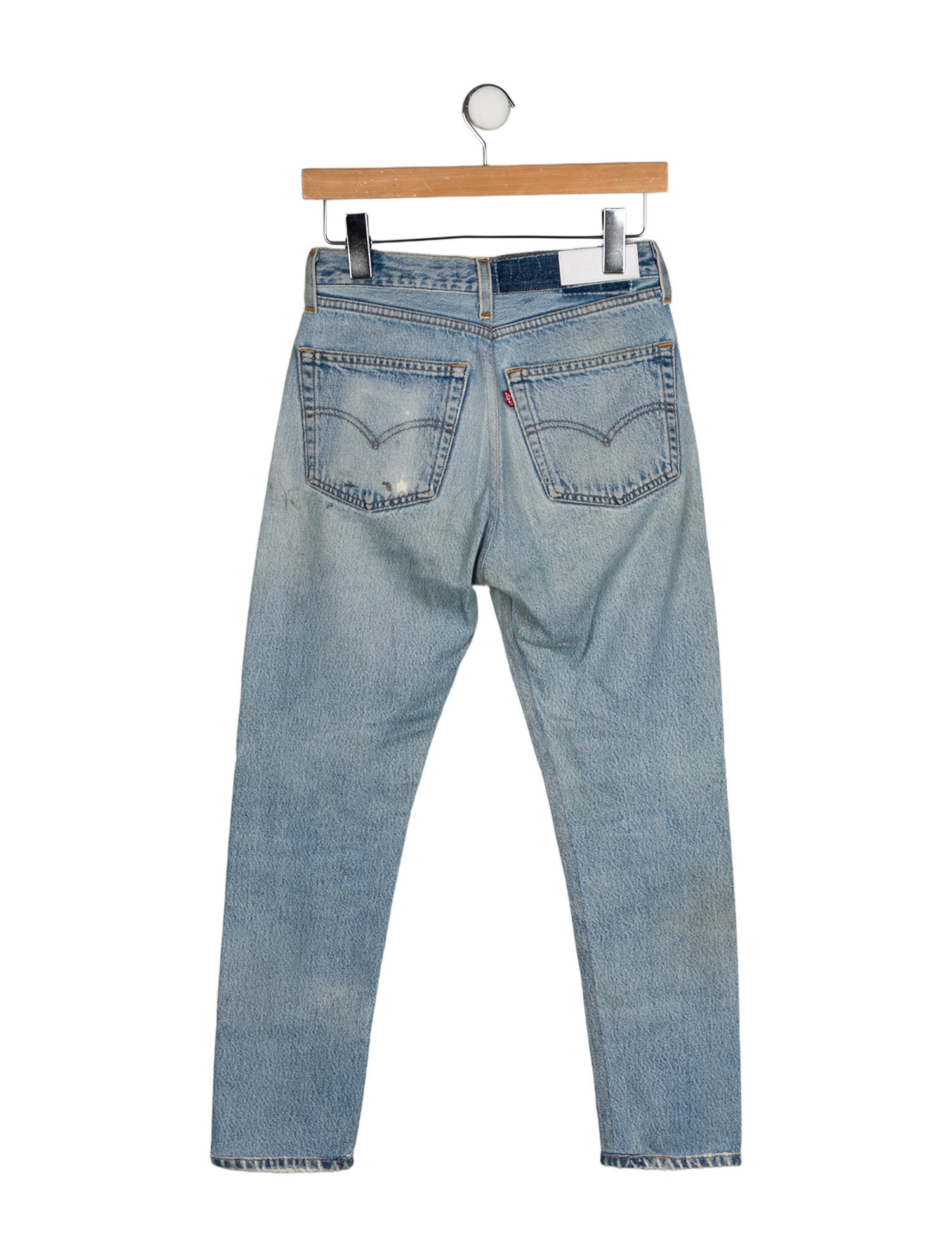 Re/Done X Levis Mid-Rise Straight Leg Jeans