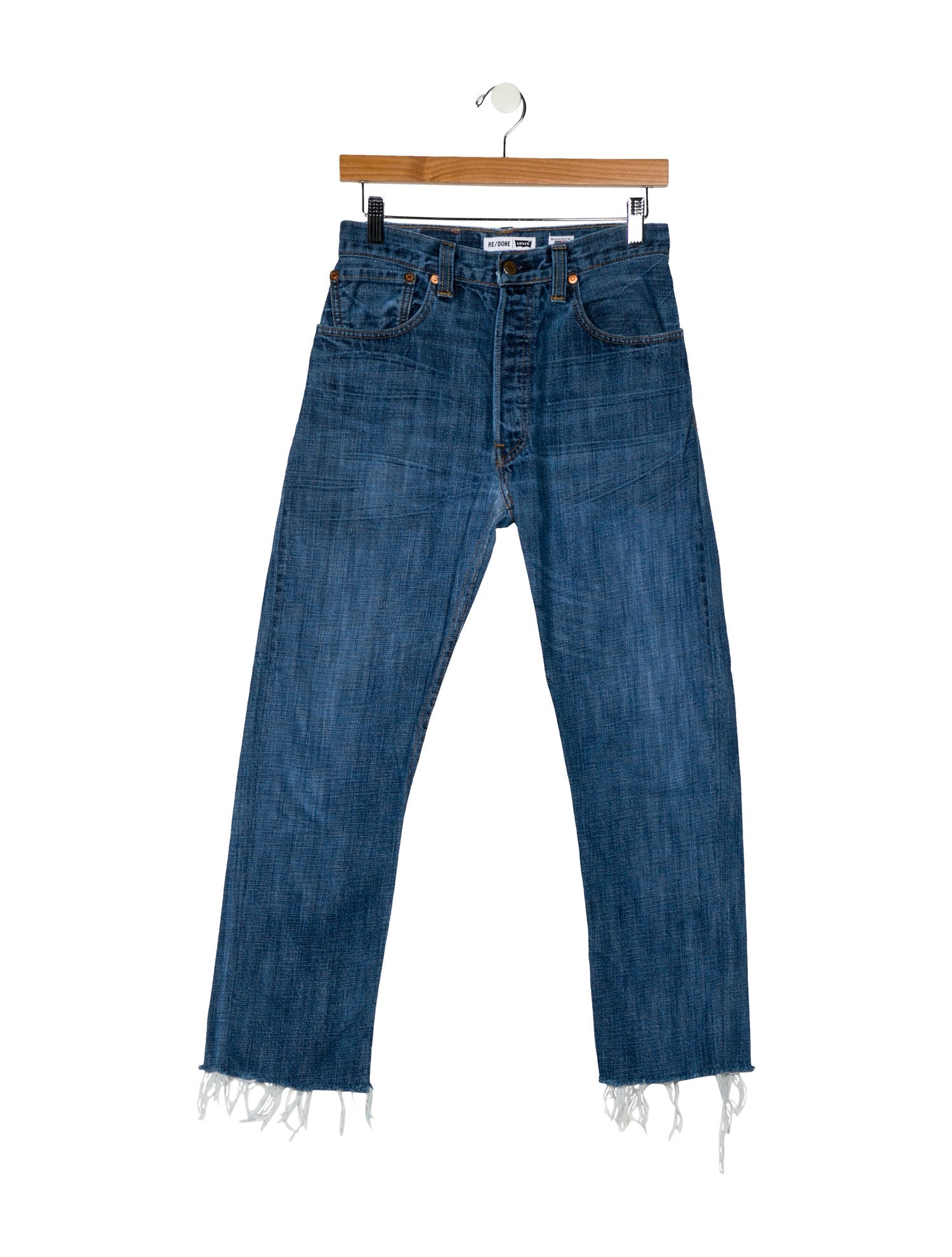 Re/Done X Levis Mid-Rise Straight Leg Jeans