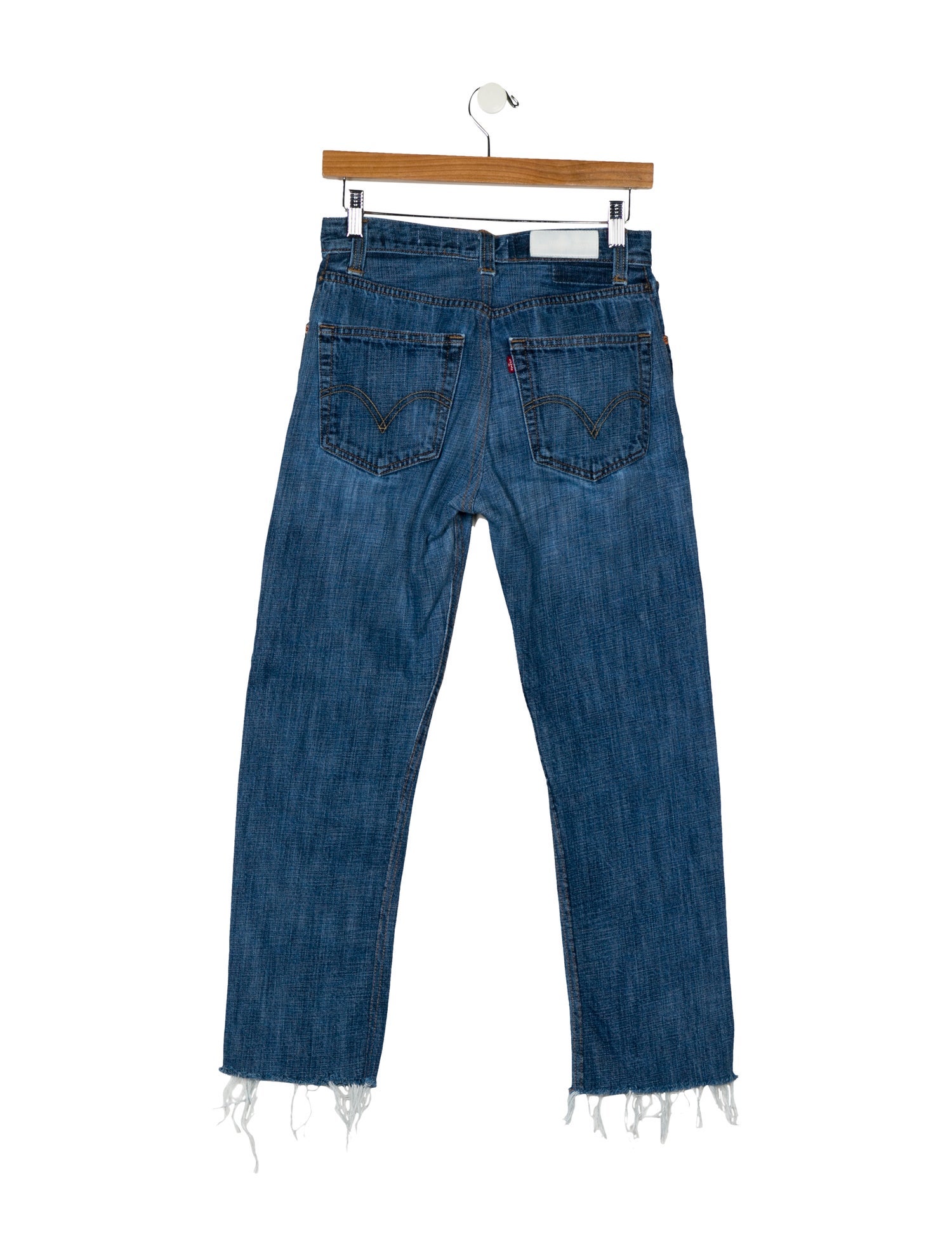 Re/Done X Levis Mid-Rise Straight Leg Jeans
