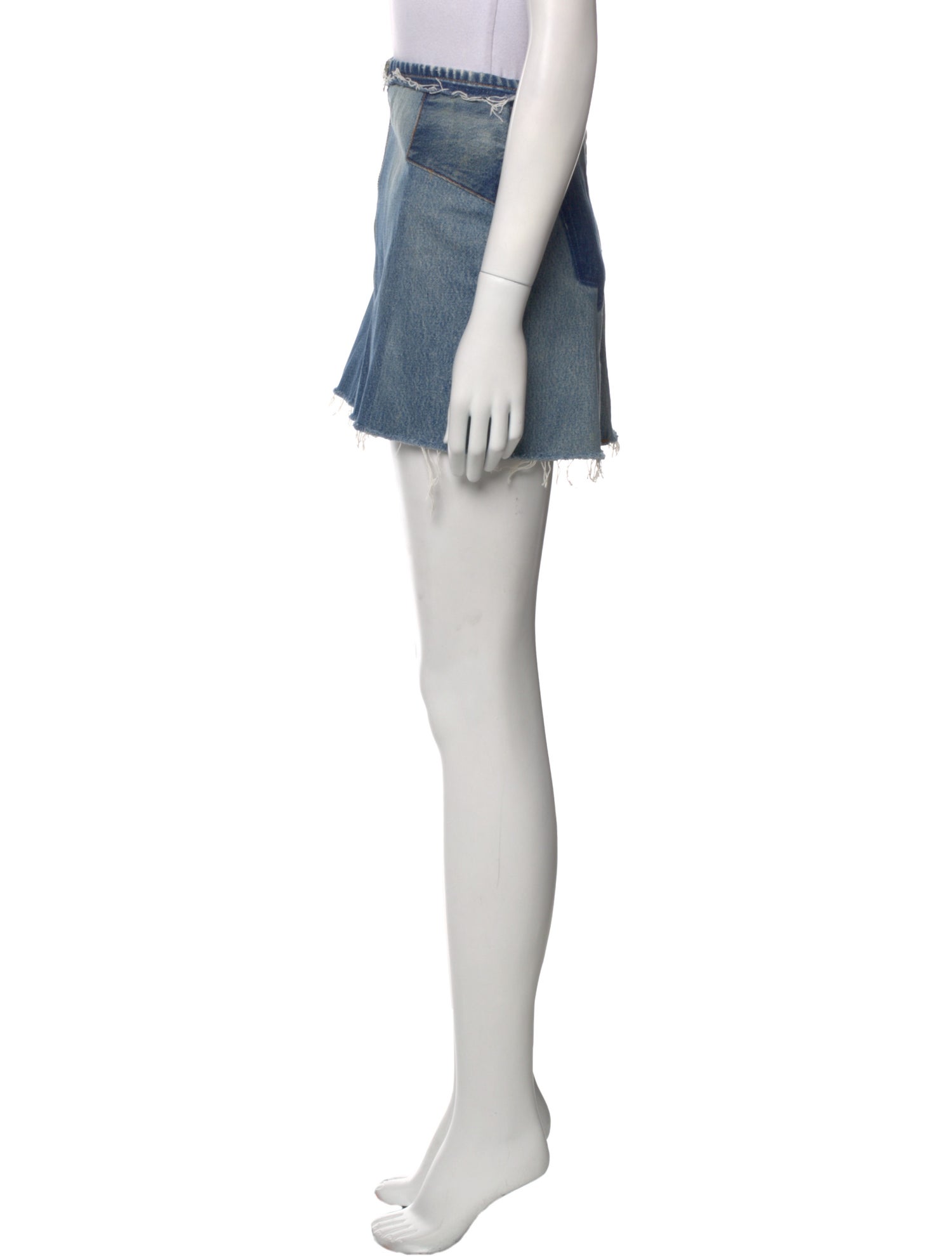 Re/Done X Levis Distressed Accents Mini Skirt