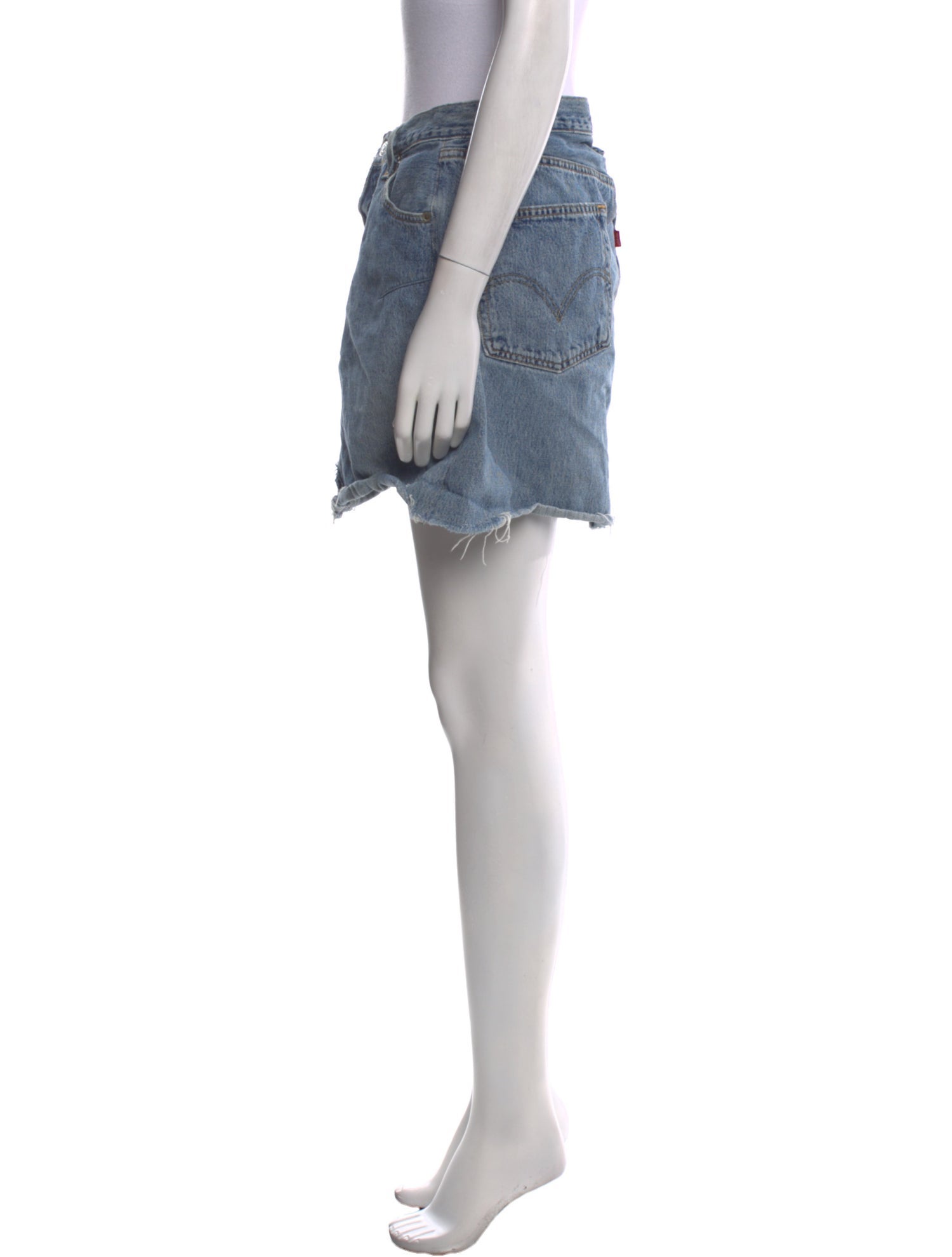 Re/Done X Levis Distressed Accents Mini Skirt