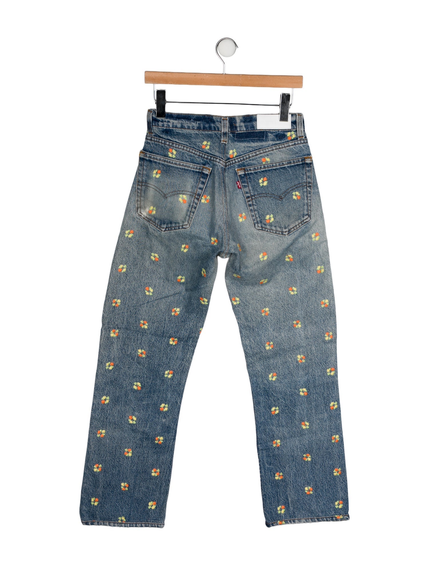 Re/Done X Levis Mid-Rise Straight Leg Jeans