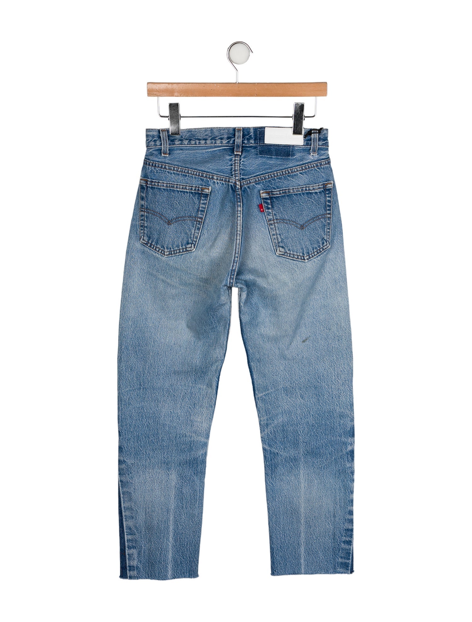 Re/Done X Levis Mid-Rise Straight Leg Jeans