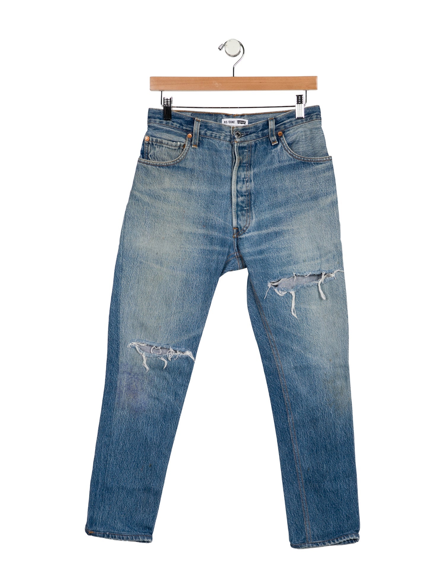 Re/Done X Levis High-Rise Straight Leg Jeans