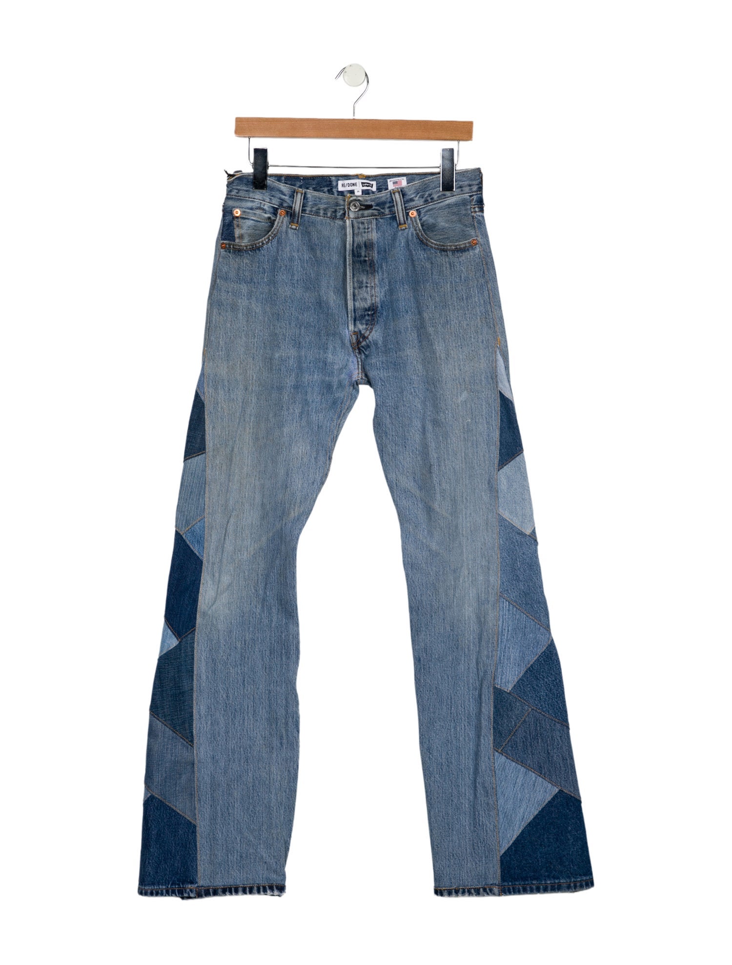 Re/Done X Levis Mid-Rise Wide Leg Jeans