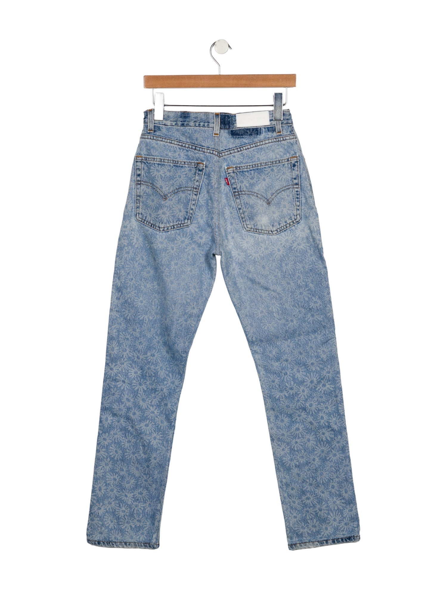 Re/Done X Levis Mid-Rise Straight Leg Jeans