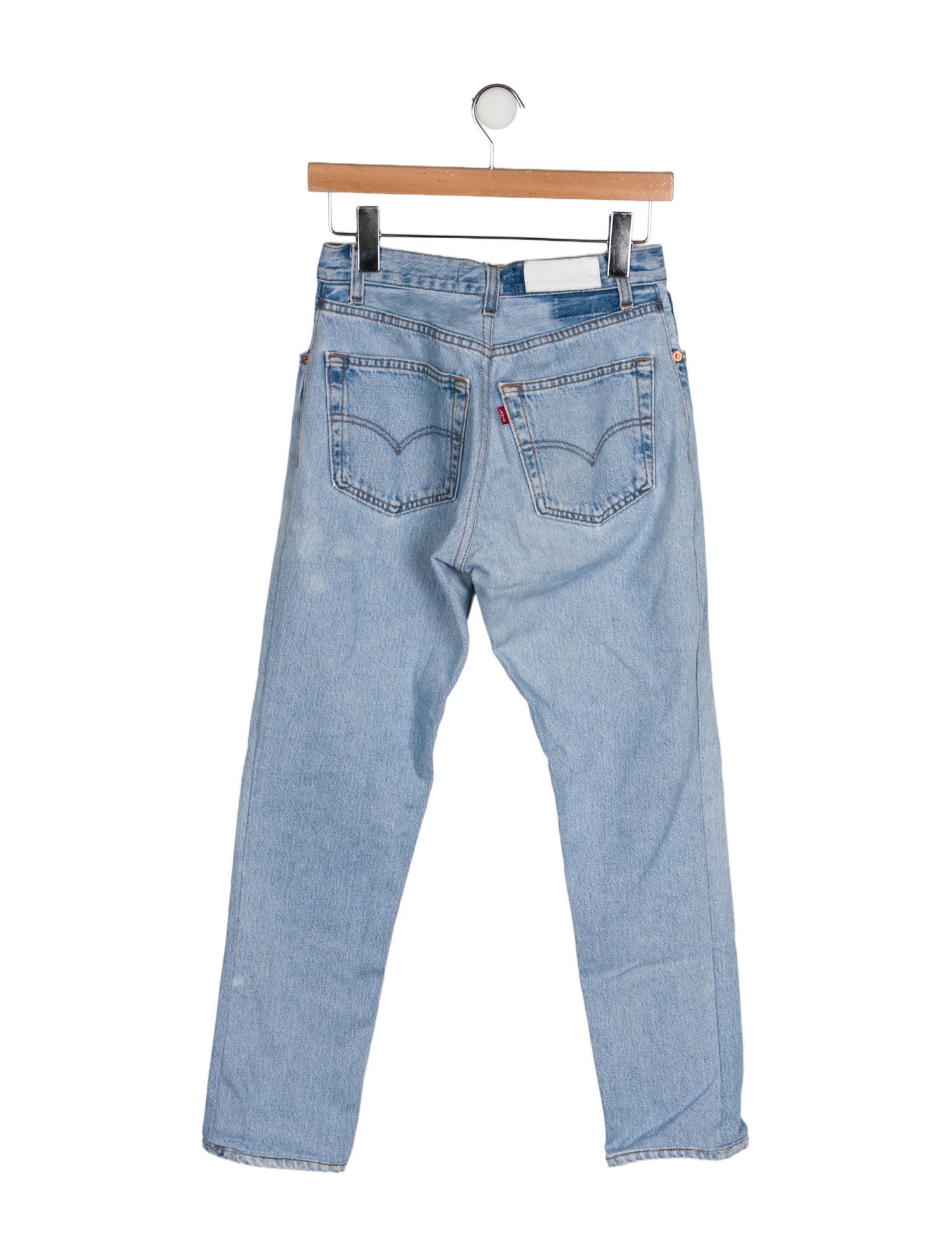 Re/Done X Levis Mid-Rise Straight Leg Jeans