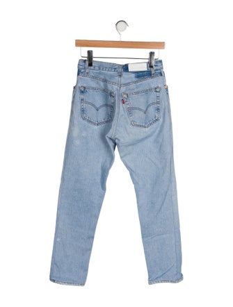 Re/Done X Levis Mid-Rise Straight Leg Jeans