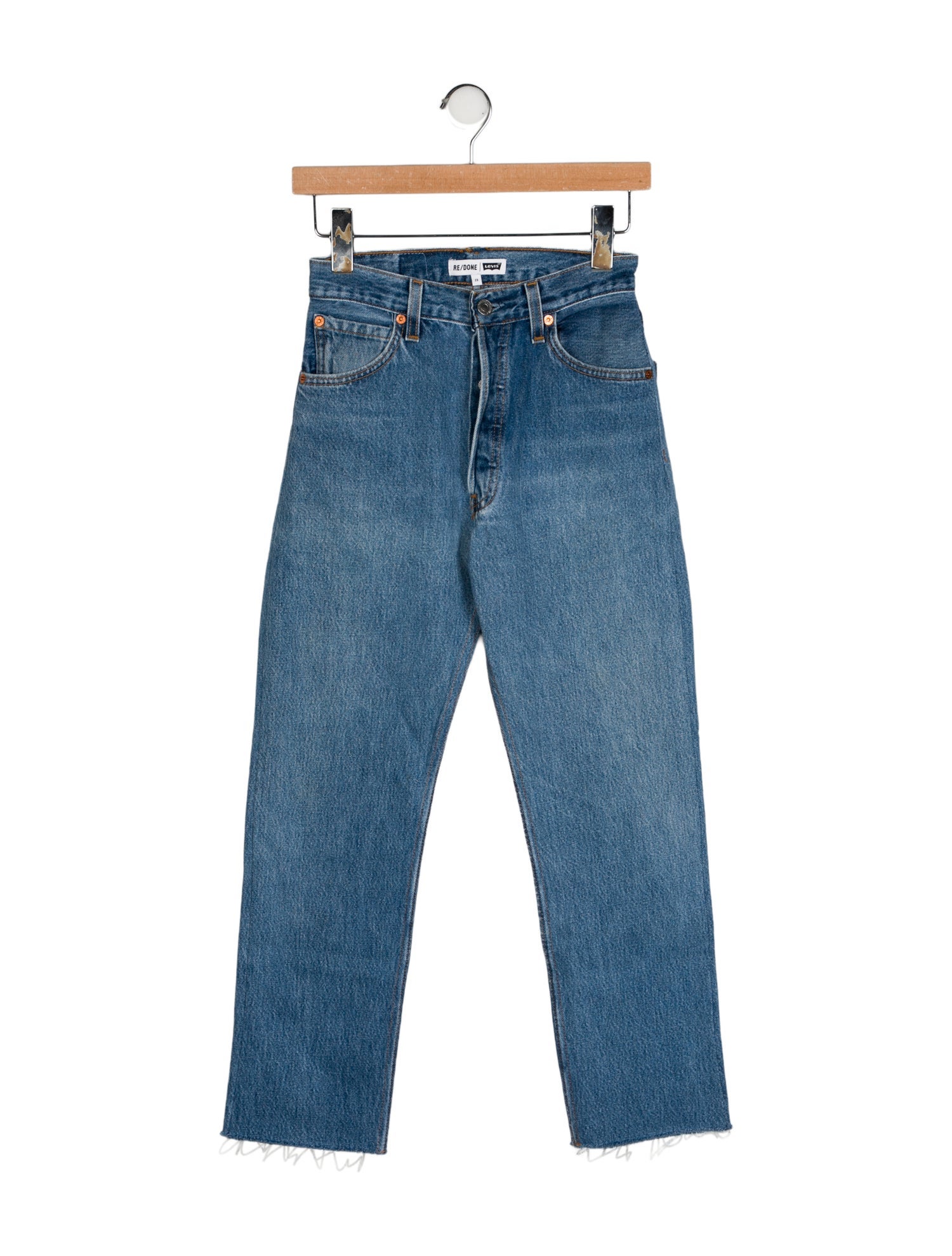 Re/Done X Levis Mid-Rise Straight Leg Jeans