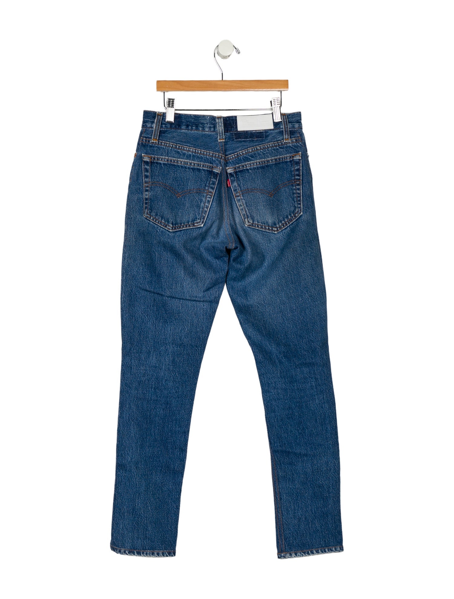 Re/Done X Levis Mid-Rise Straight Leg Jeans
