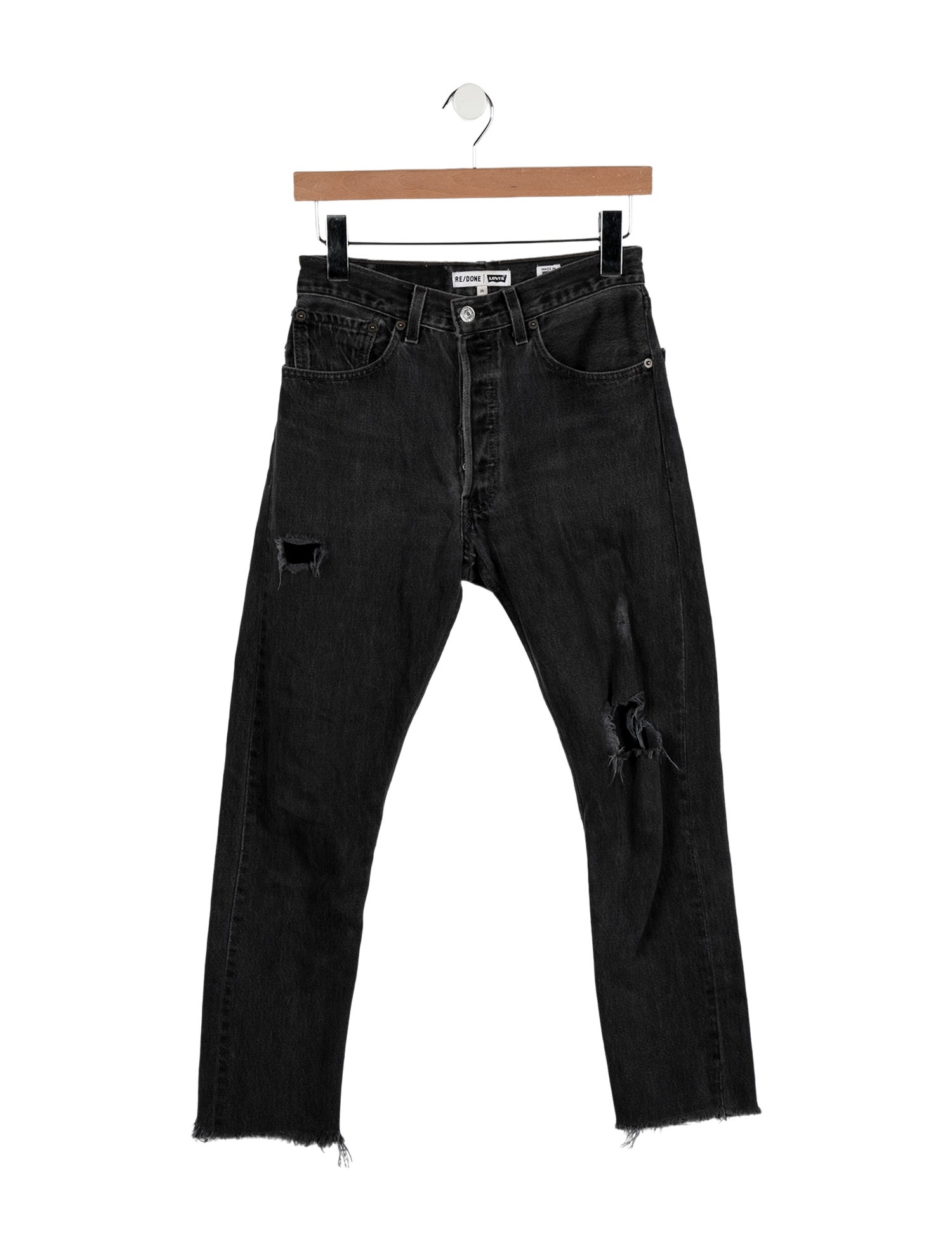 Re/Done X Levis Mid-Rise Straight Leg Jeans