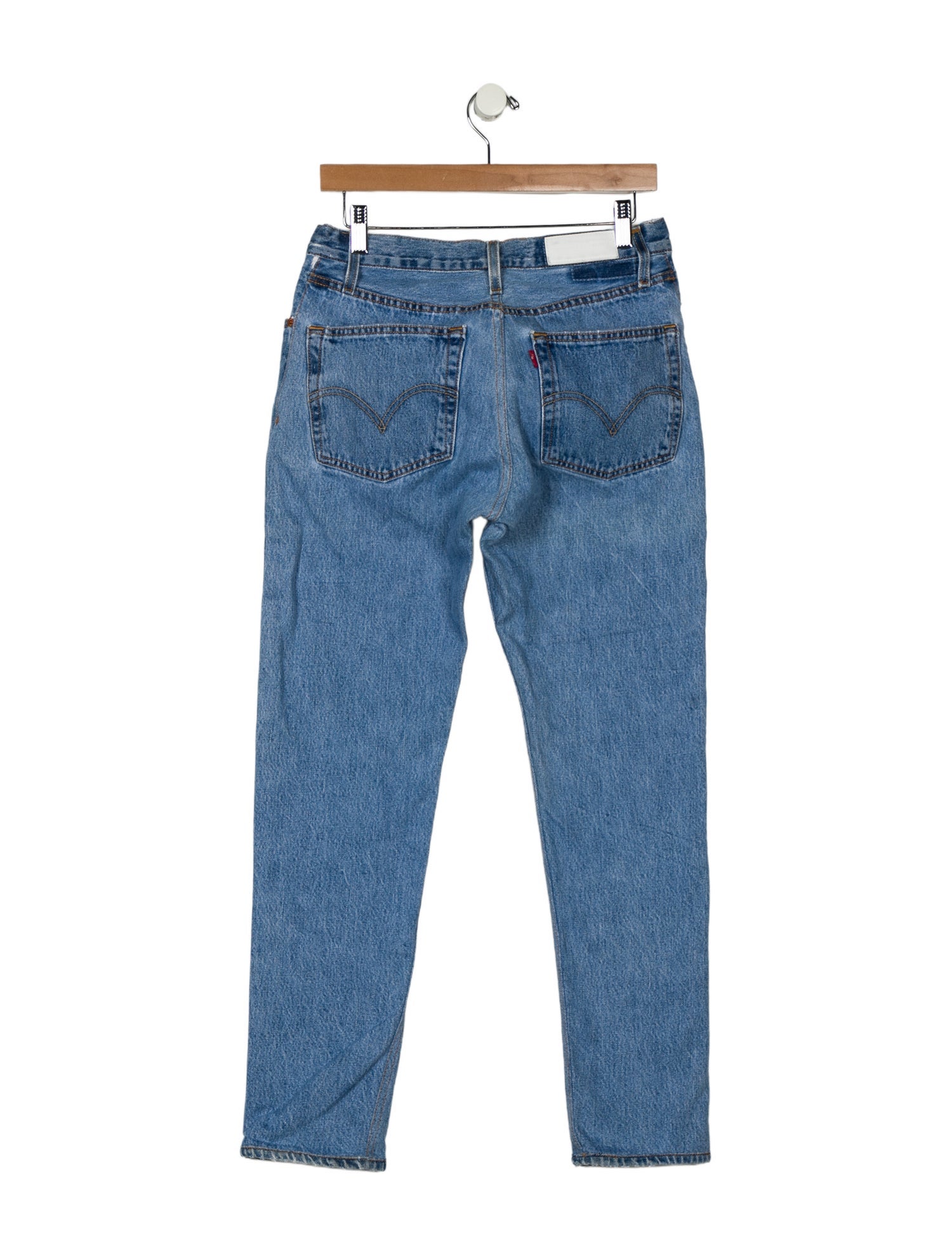 Re/Done X Levis Mid-Rise Straight Leg Jeans